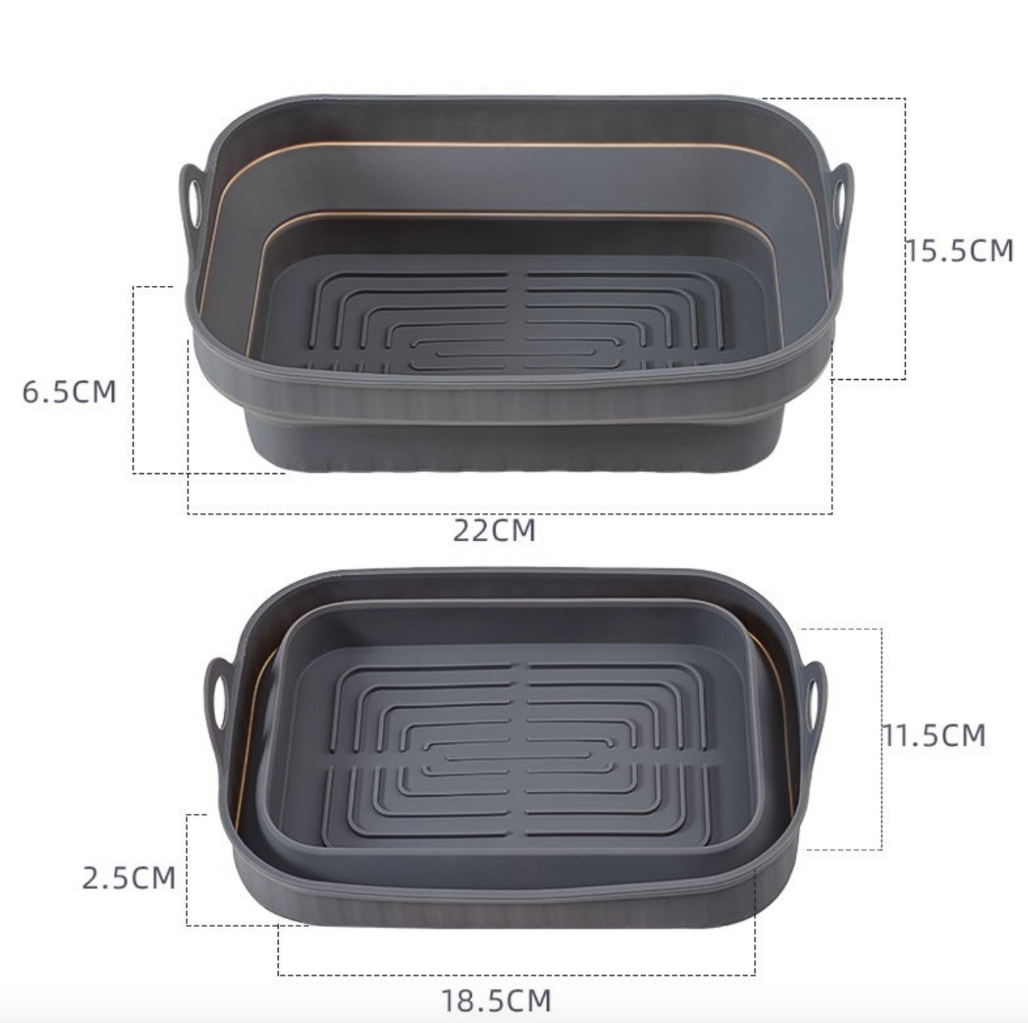 Airfryer-Silikonform, rechteckig