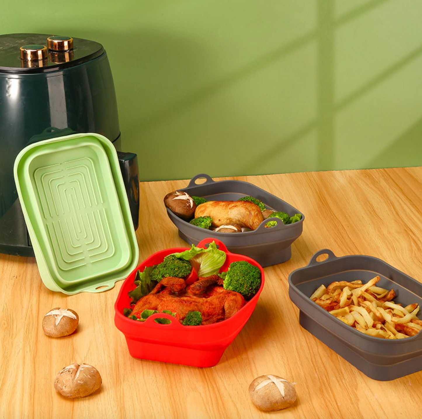 Airfryer-Silikonform, rechteckig