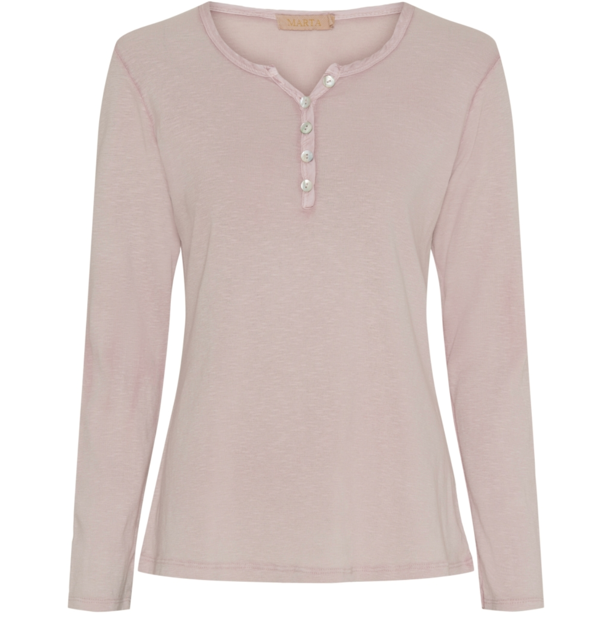 Basic-Bluse mit Knöpfen – Rosa