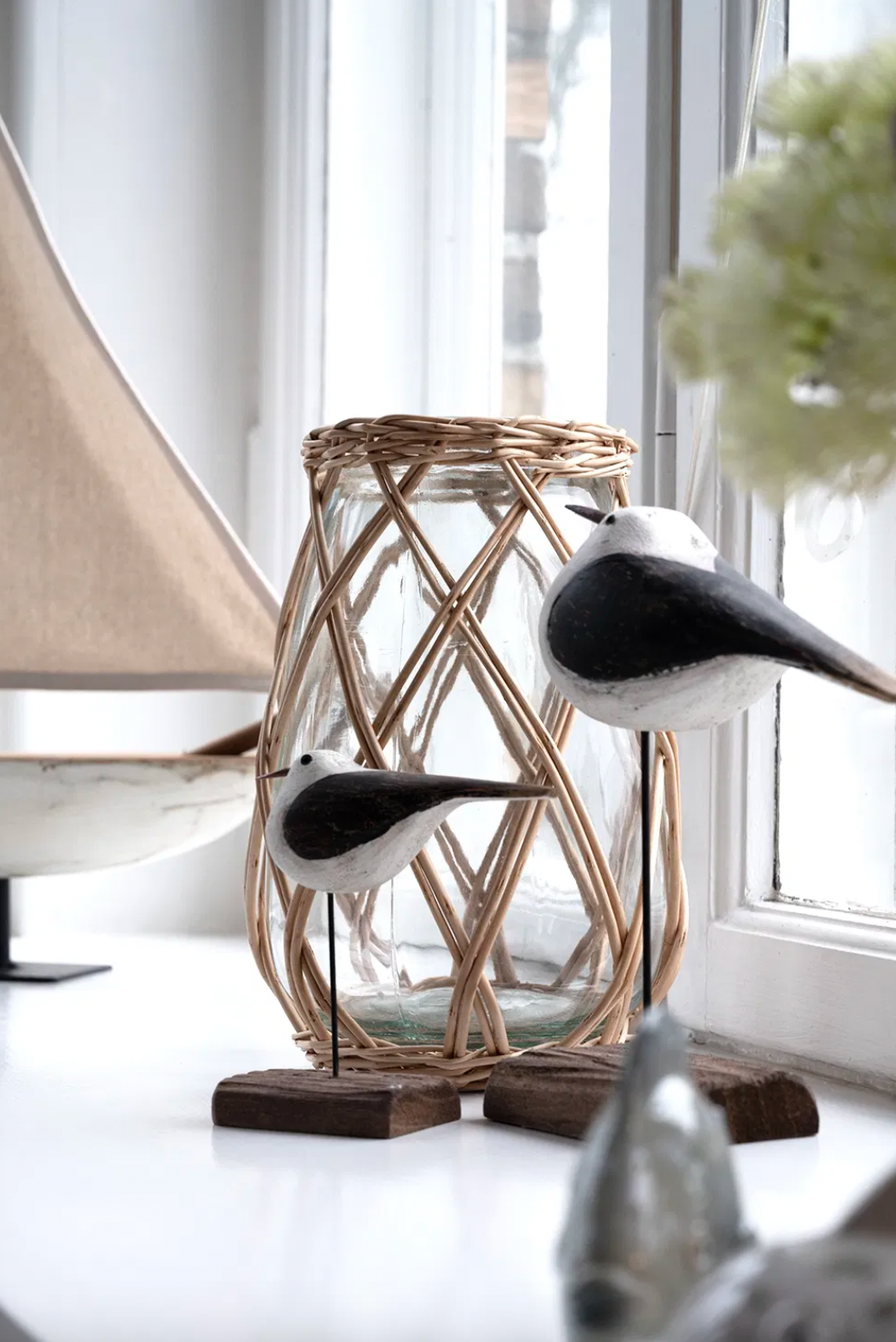 Vase mit Geflecht