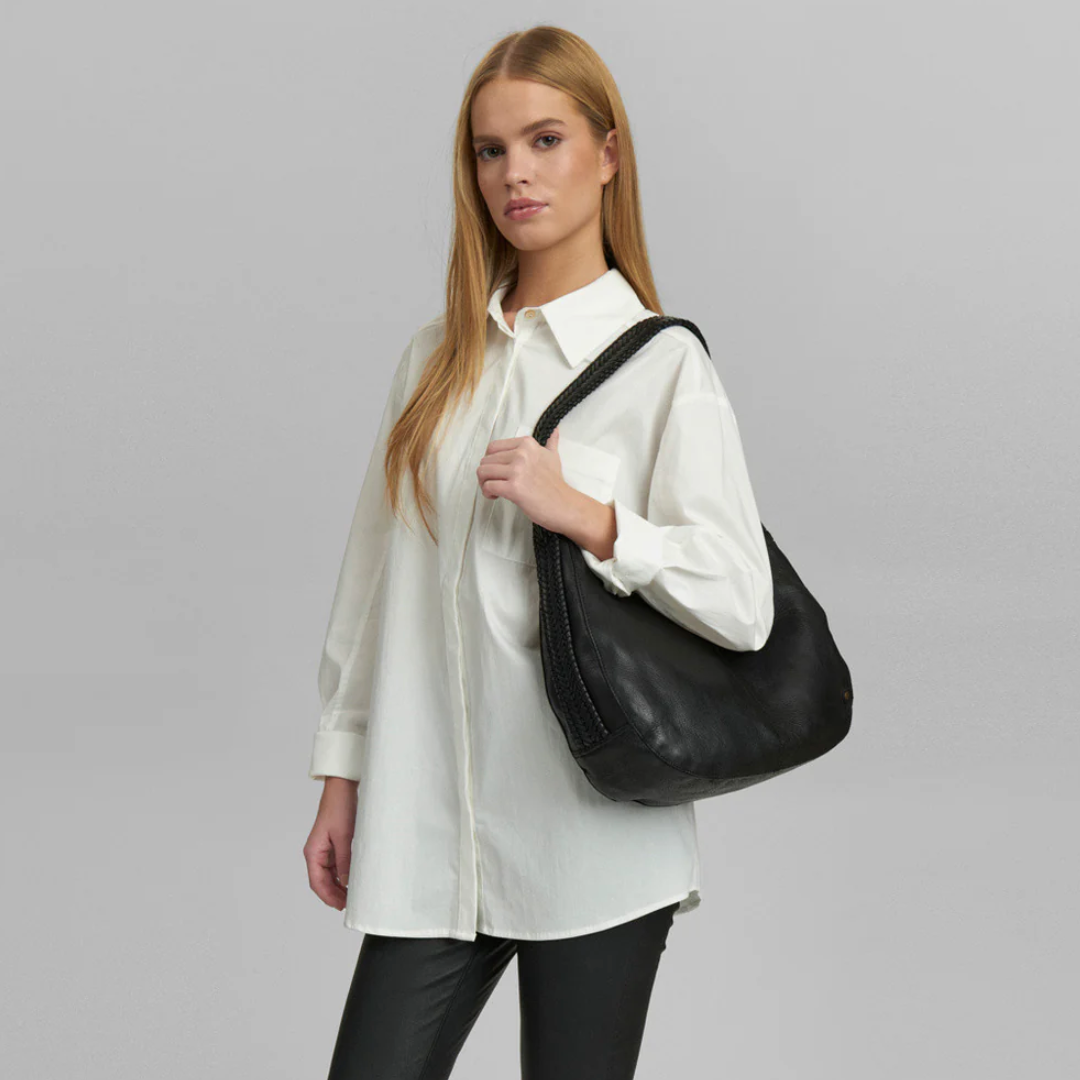 Exklusive Schultertasche - Geflochtener Schulterriemen