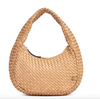 Elegante handgeflochtene Schultertasche - Sand
