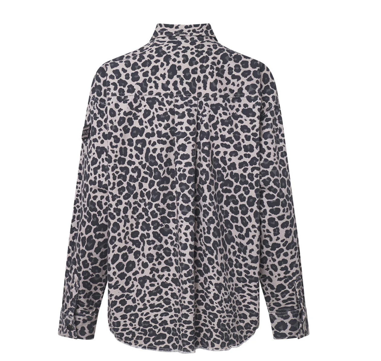 Trendiges Hemd - Grau Leopard