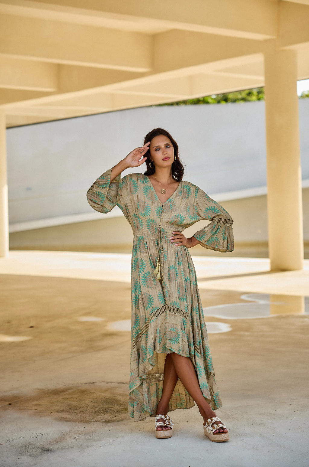 Kleid Boho Coral