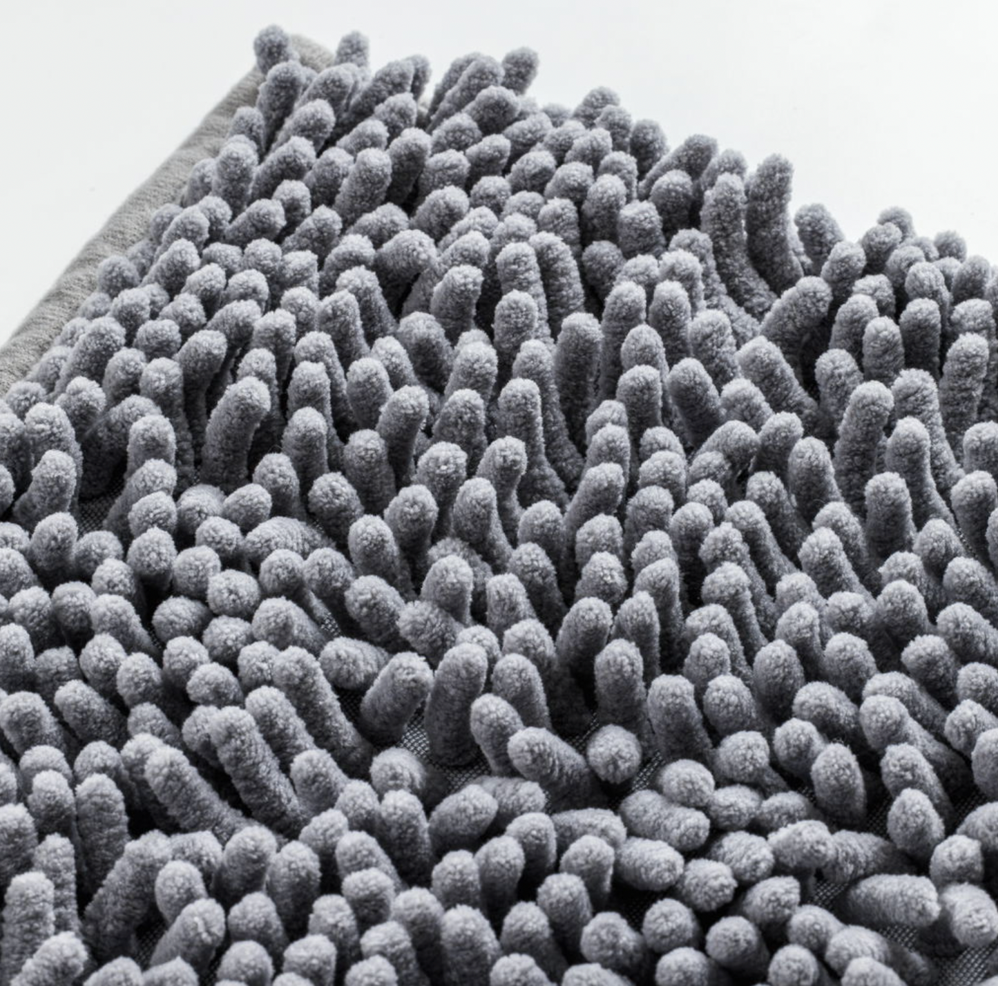 Badezimmer-Set: Duschvorhang & Badematte / Grau