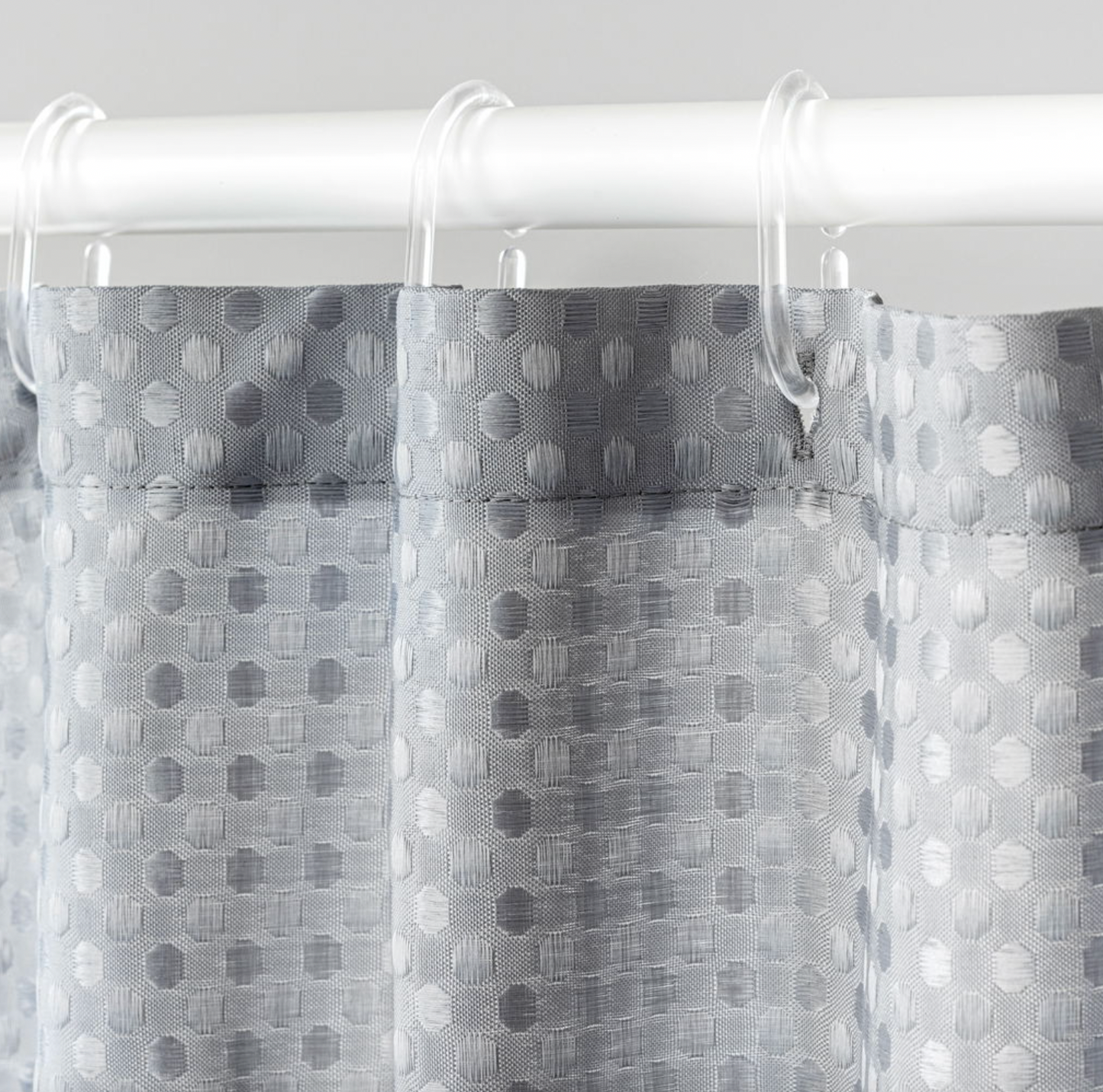 Badezimmer-Set: Duschvorhang & Badematte / Grau