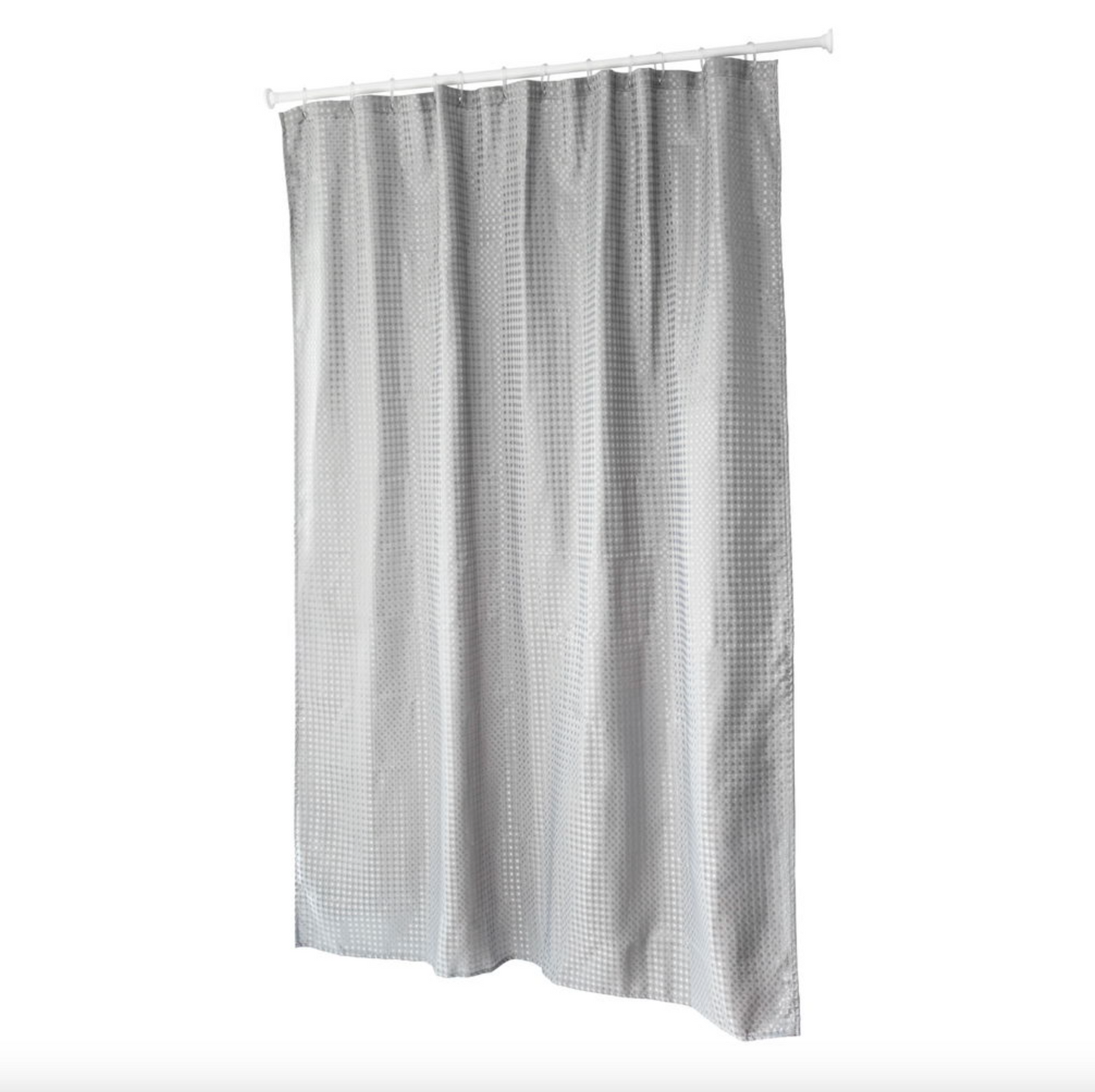 Badezimmer-Set: Duschvorhang & Badematte / Grau