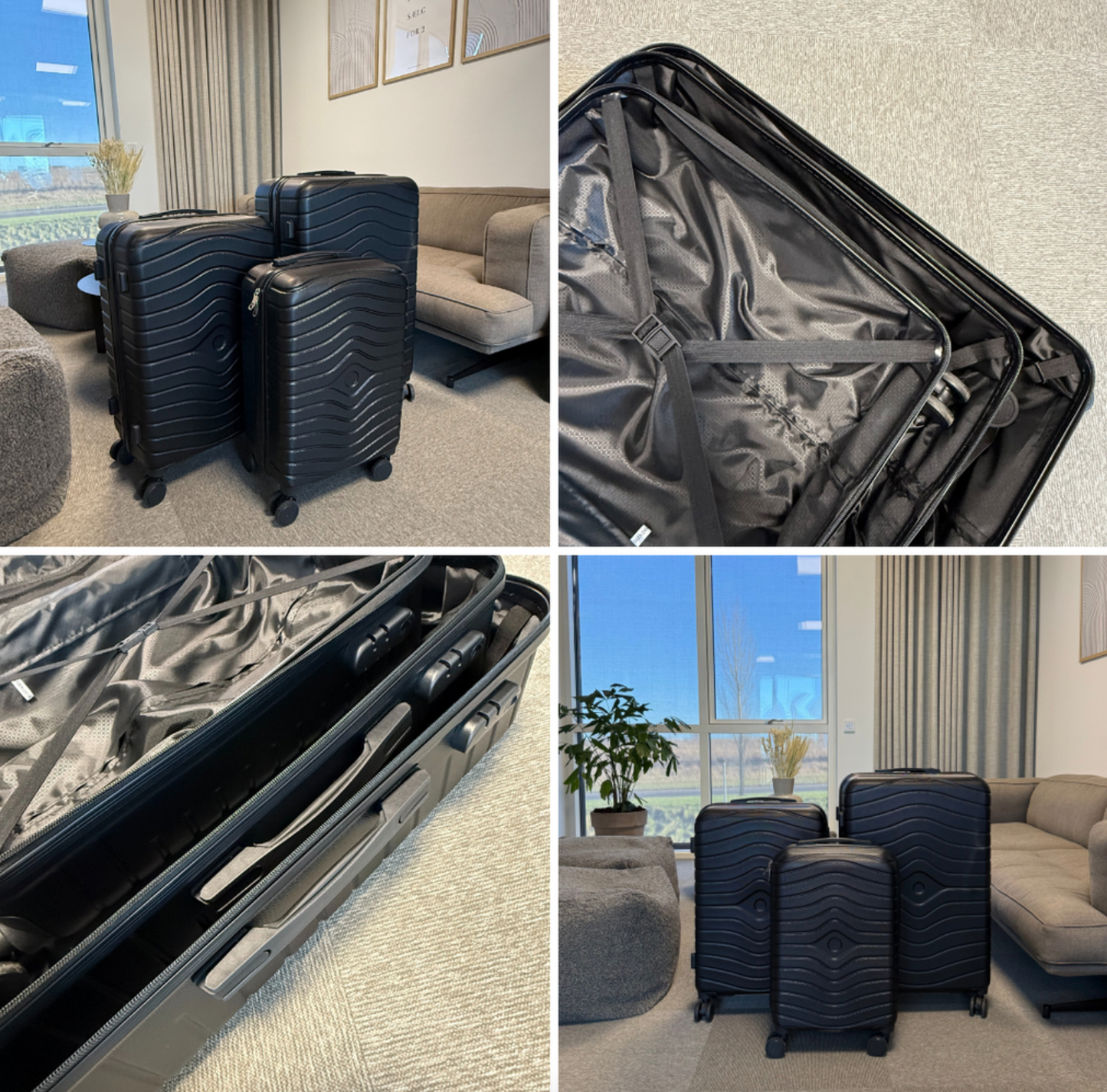 Koffer-Set aus 3 Teilen