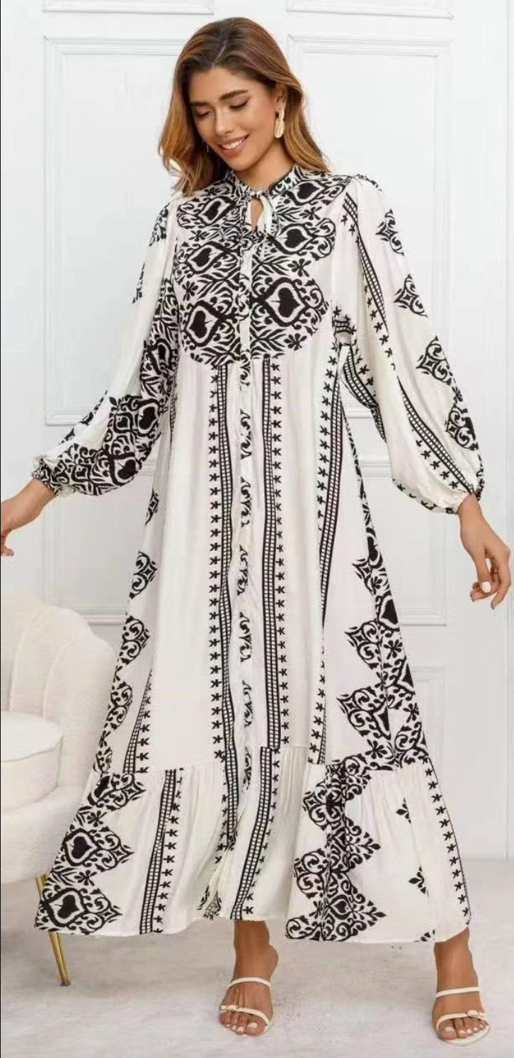 Kleid Beige - Boheme Baumwolle
