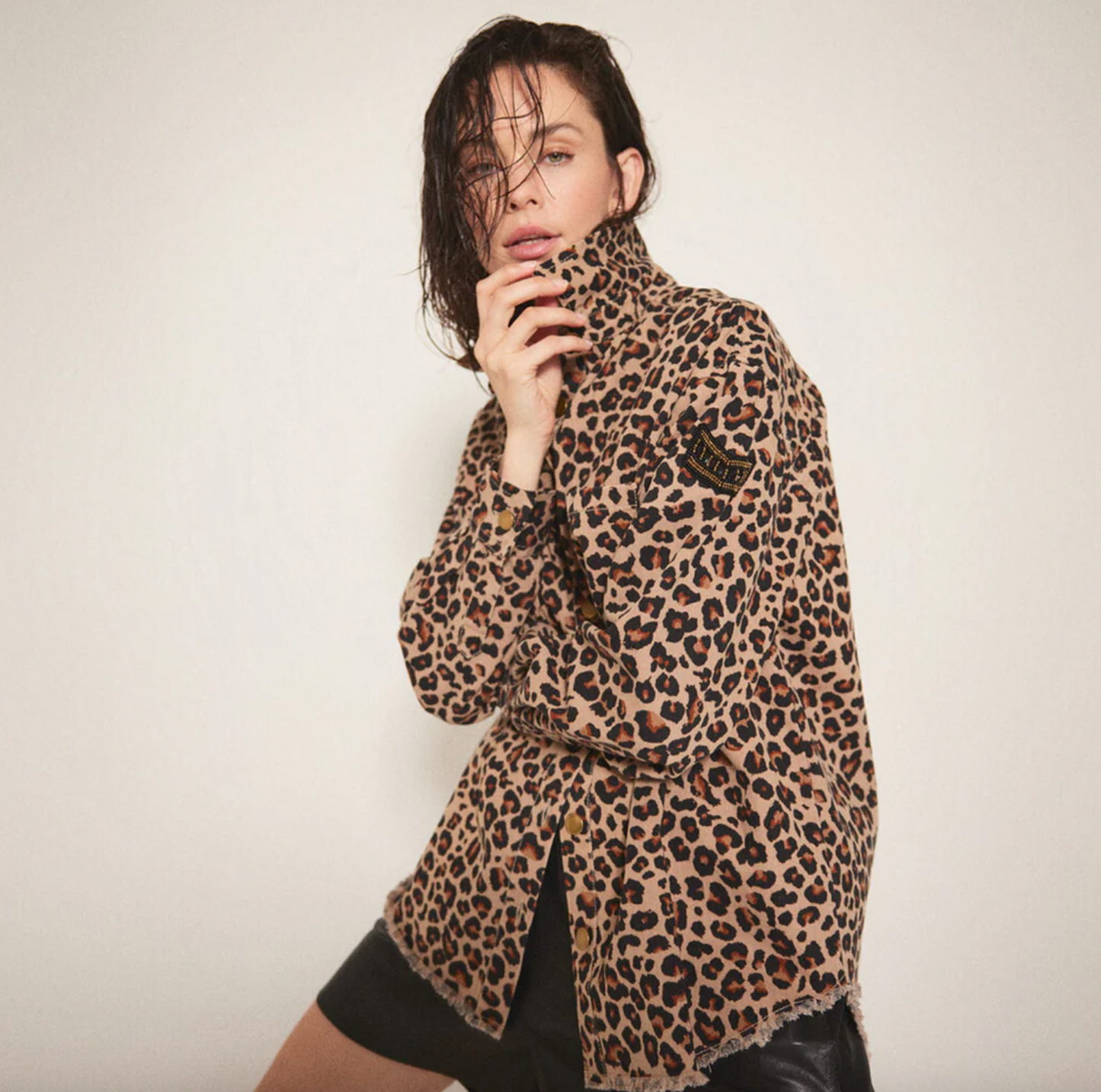 Trendiges Hemd - Braun Leopard