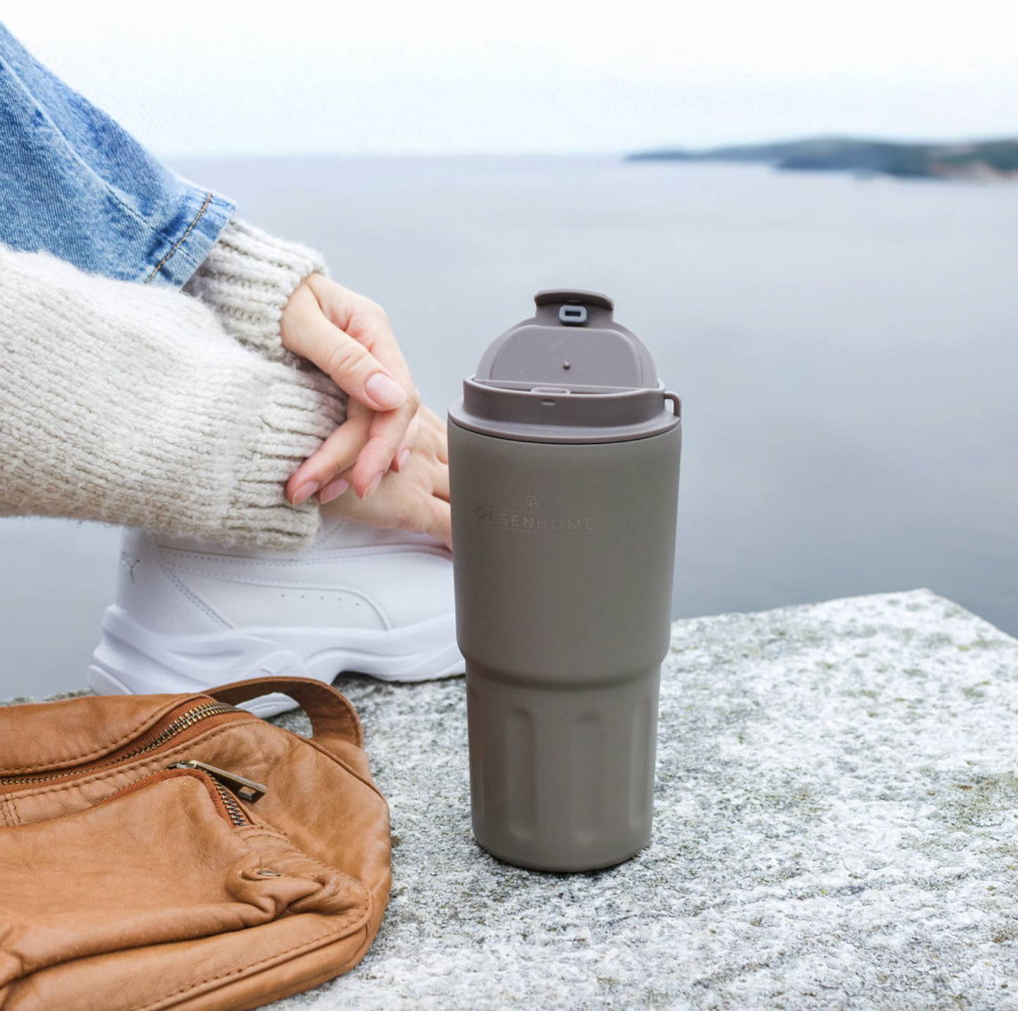 Thermobecher Braun - 600 ml.