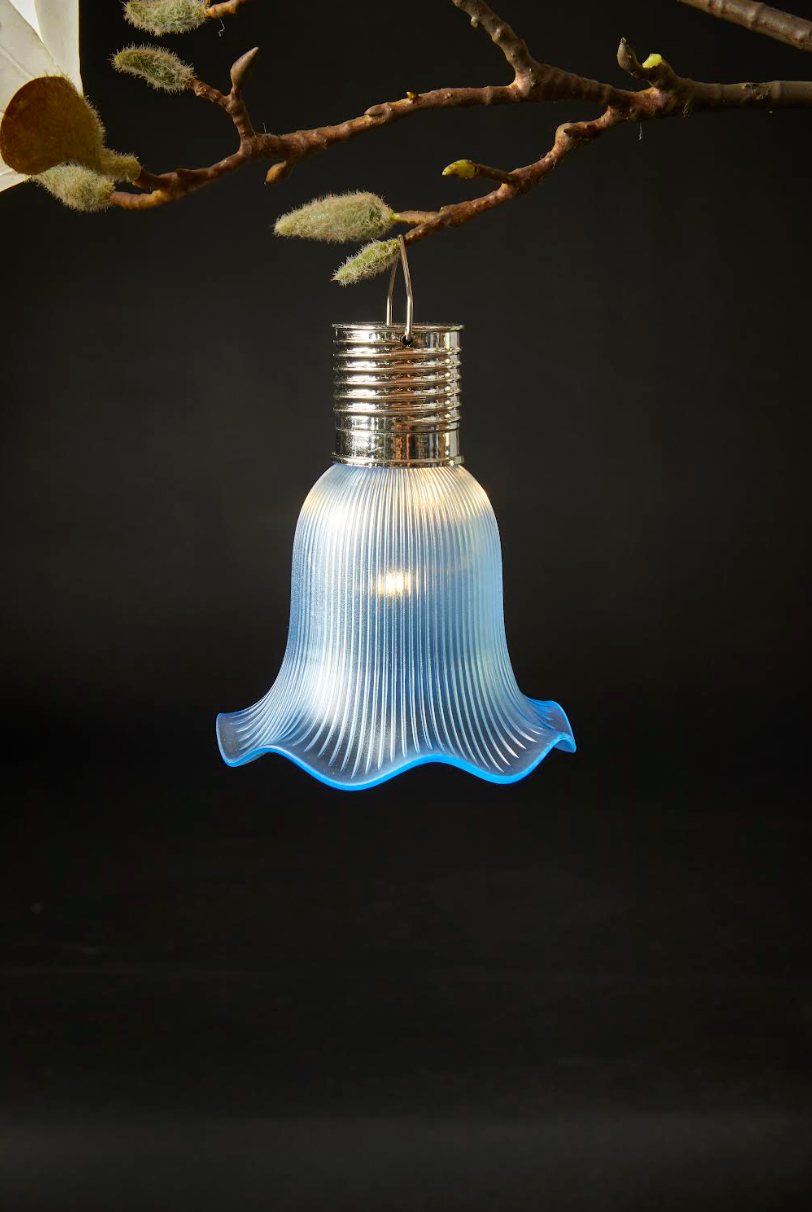 Pendel flower mit Solarmodul - Dunkelblau
