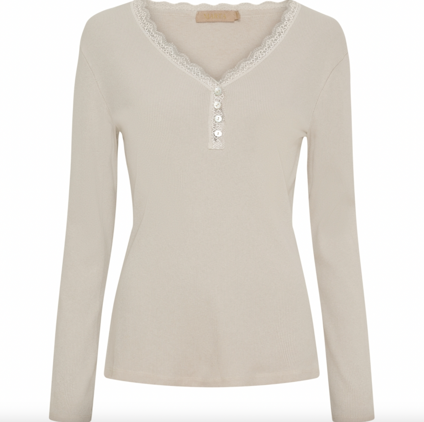 Bluse Masha mit Knöpfen - Beige