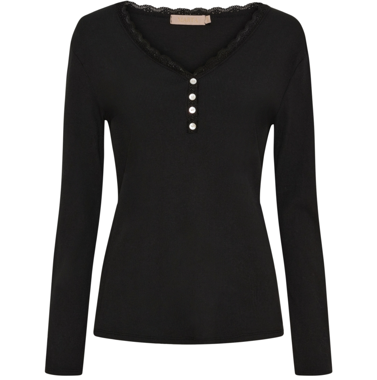 Bluse Masha mit Knöpfen - Schwarz