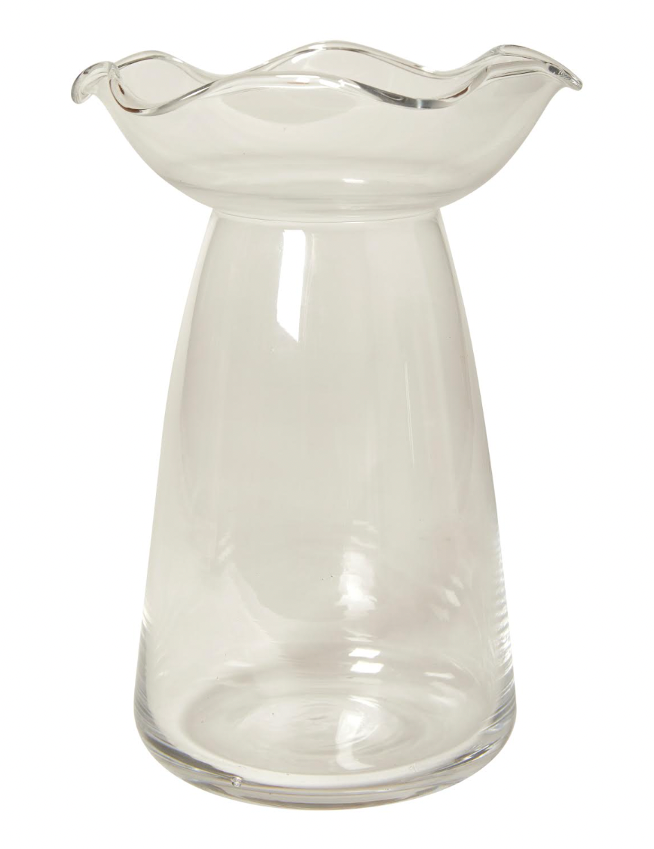 Hyazinthvase mit Blumenrand - Klar