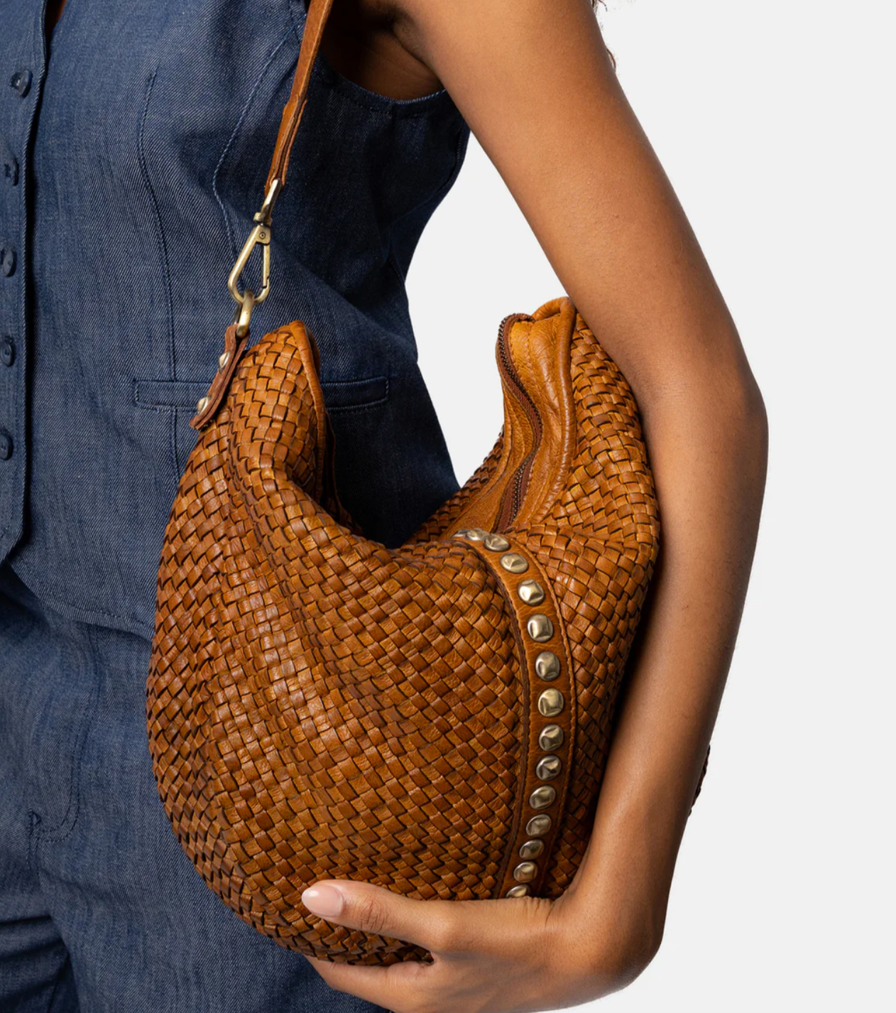 Crossover JOMA Geflecht und Nieten - Cognac