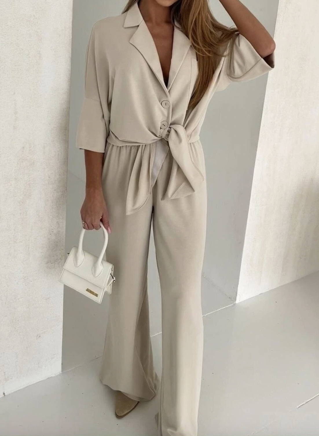 Set Lisa beige - Bluse und Hose