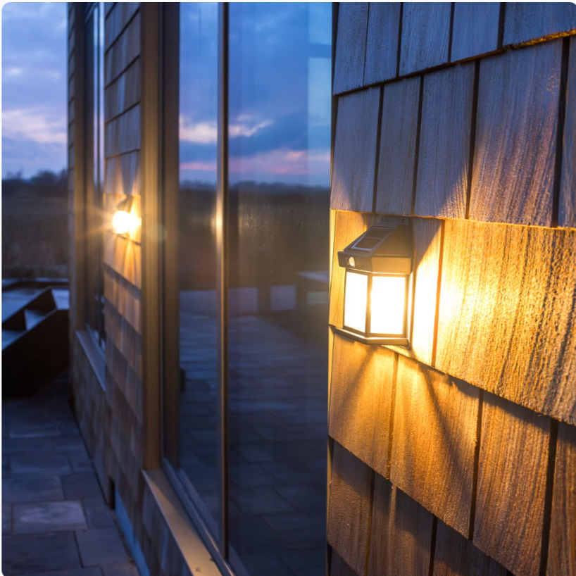 Solar-Außenlampe zur Wandmontage - mit Sensor