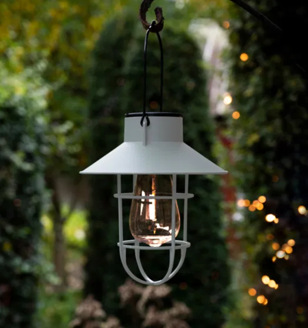 Solarlampe mit Aufhängung - Weiß
