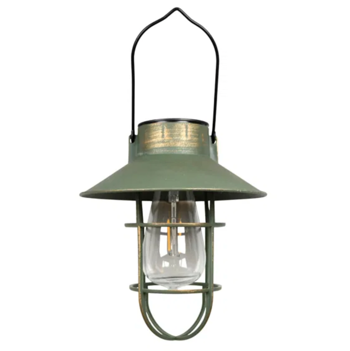 Solar-Lampe mit Aufhängung - Grün / Gold