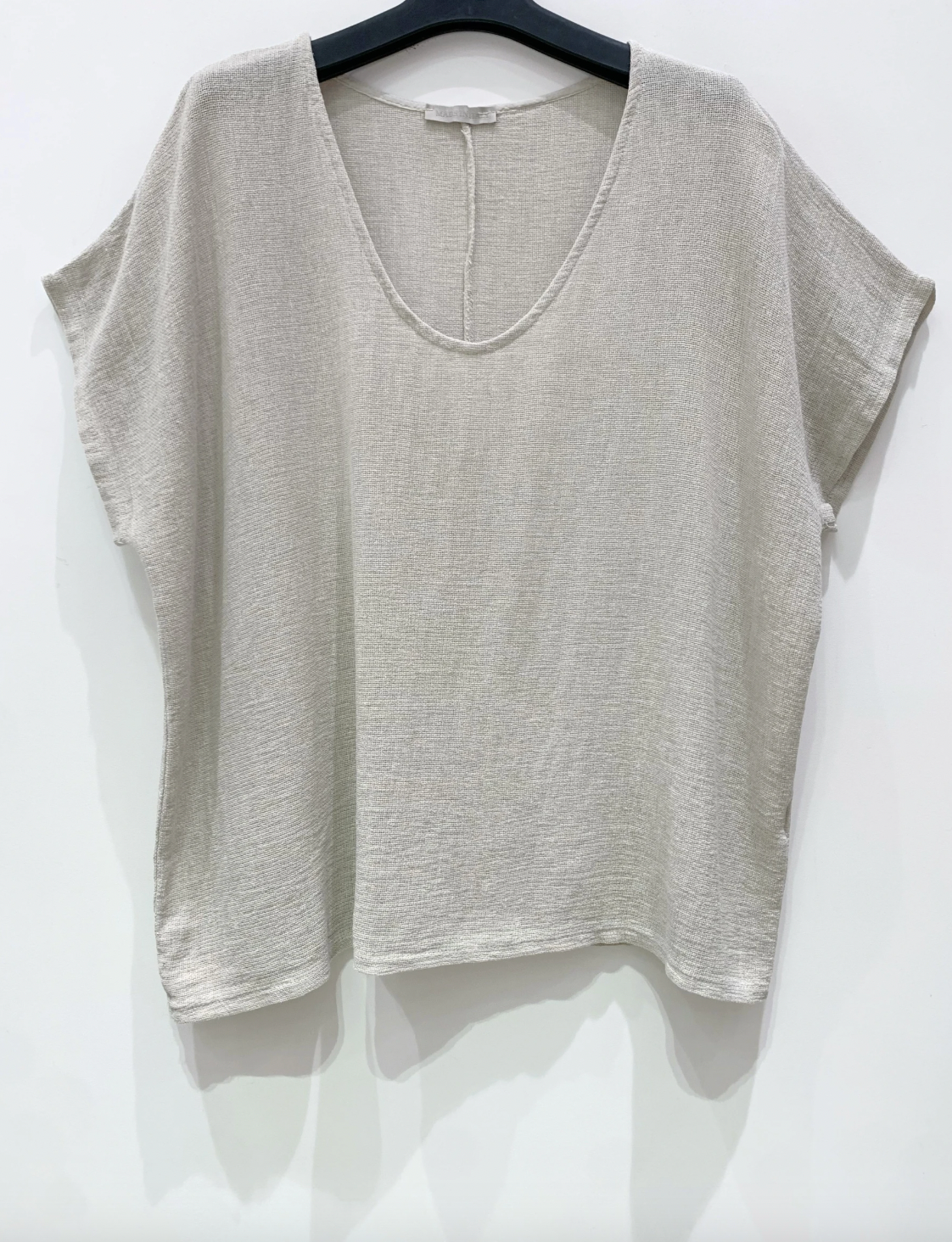 T-Shirt Cozy Leinenmix - Beige