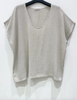 T-Shirt Cozy Leinenmix - Beige