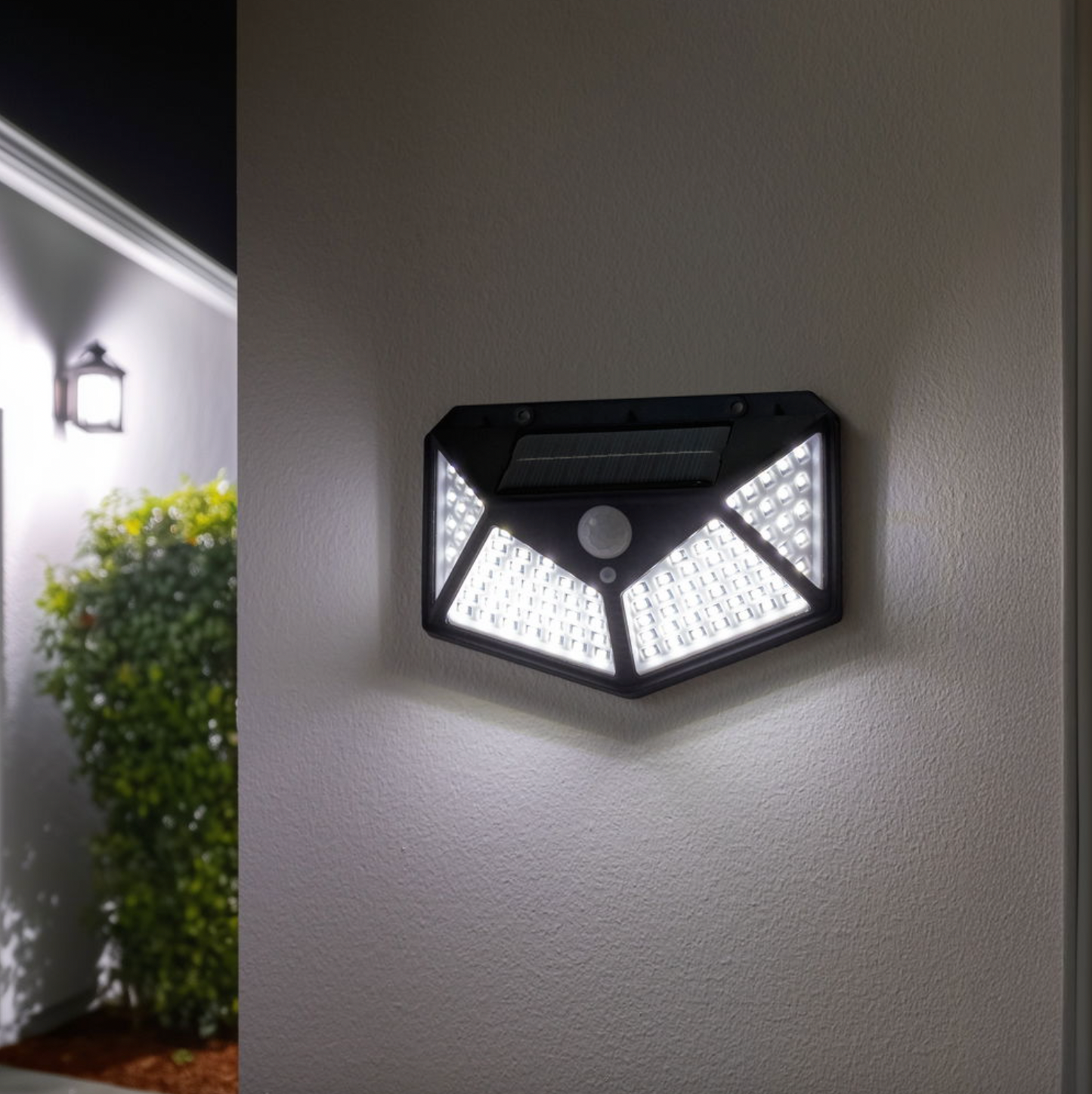 Wandleuchte mit Solar und Bewegungsmelder