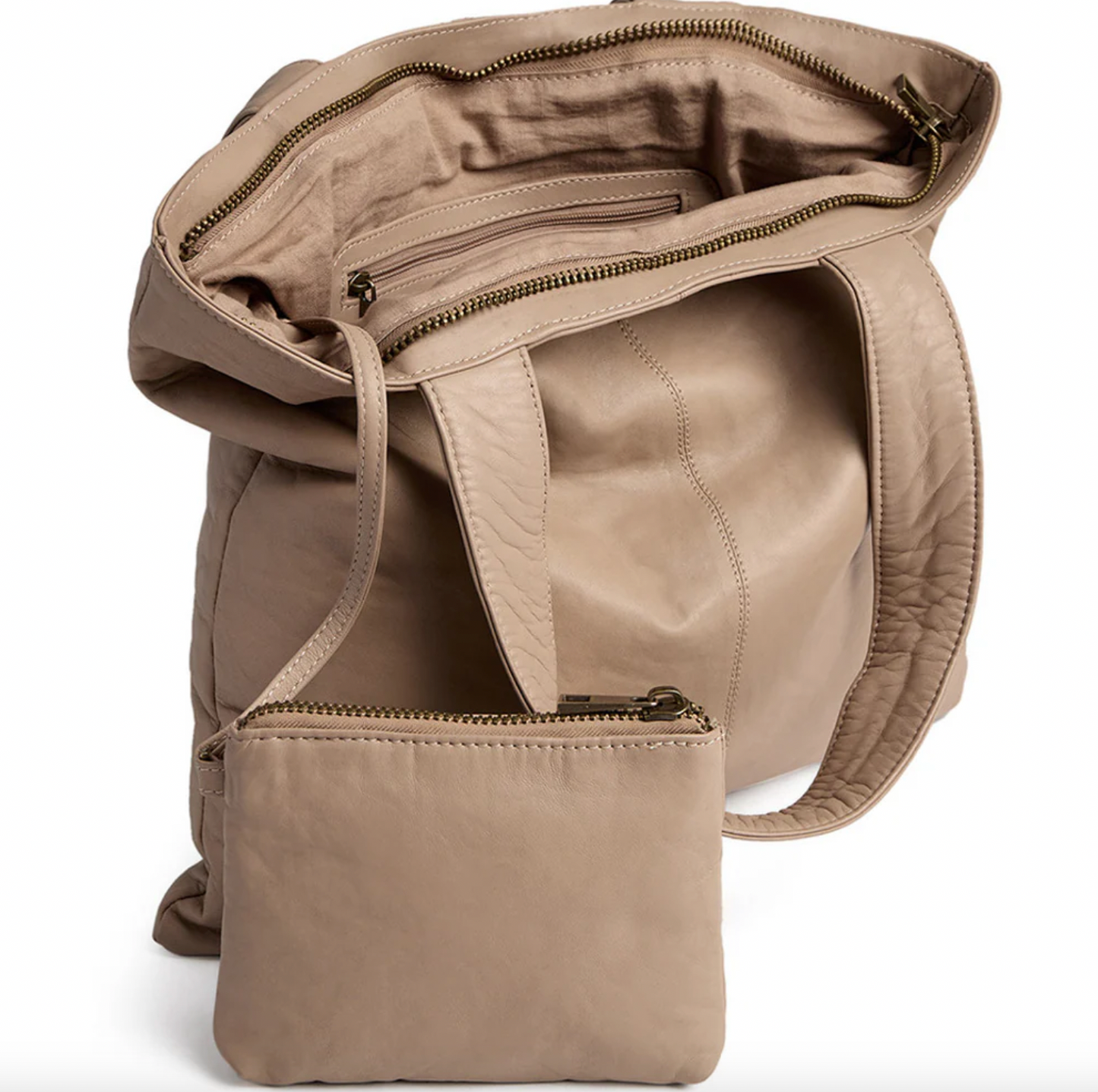 Shopper ink clutch MILLE – Latte