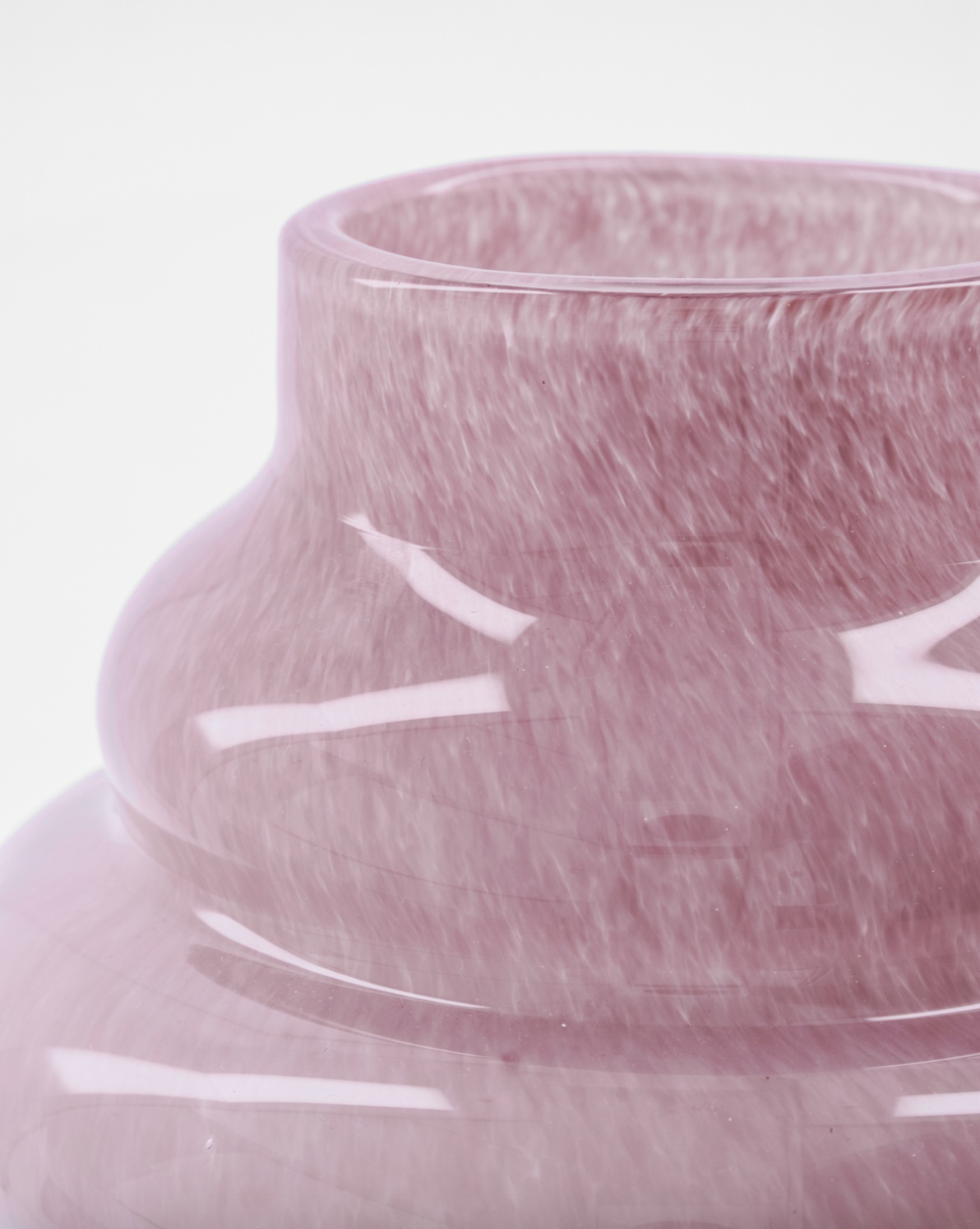 Vase Rosa mundgeblasen