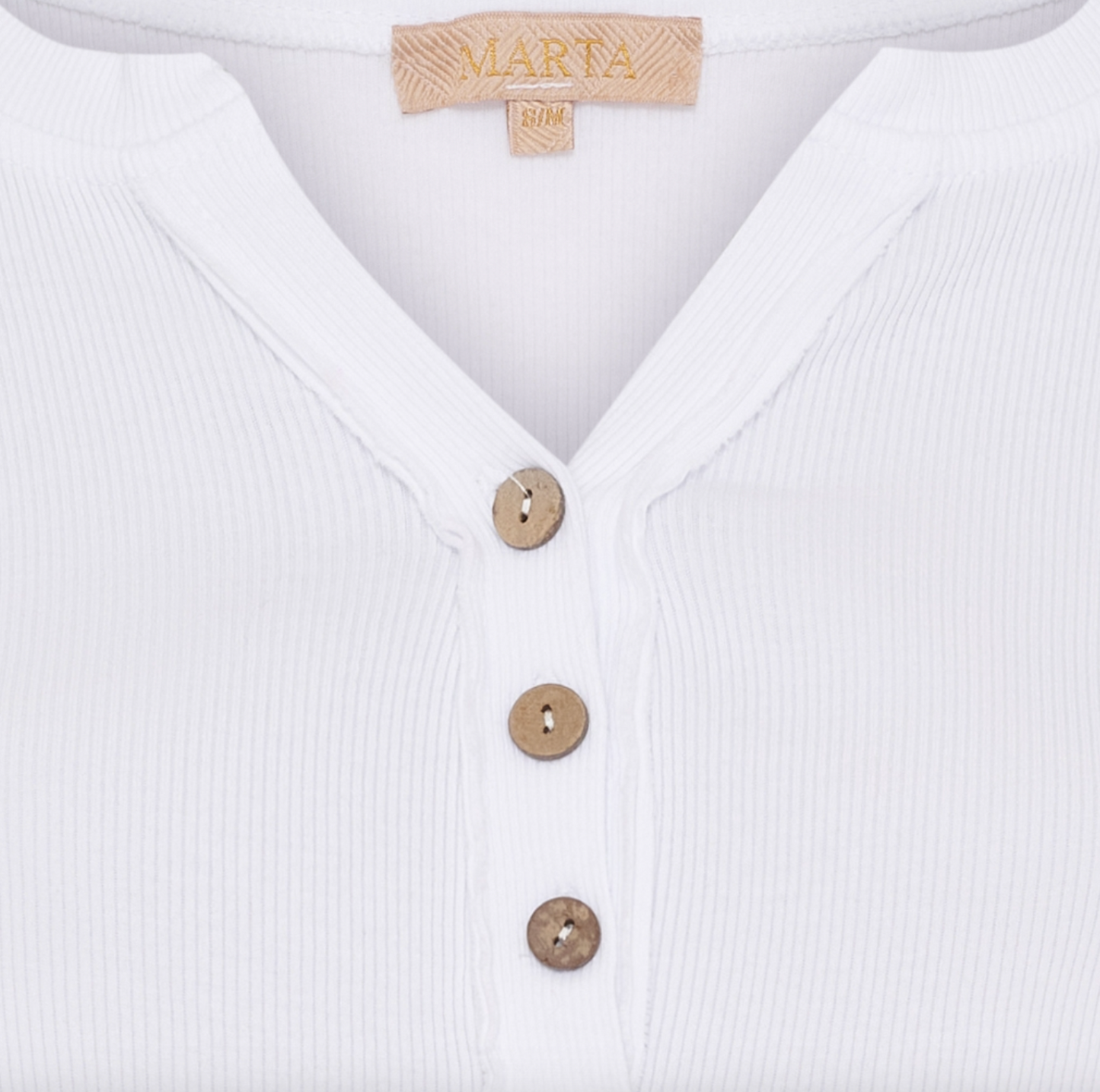 Bluse mit Knöpfen - Weiß