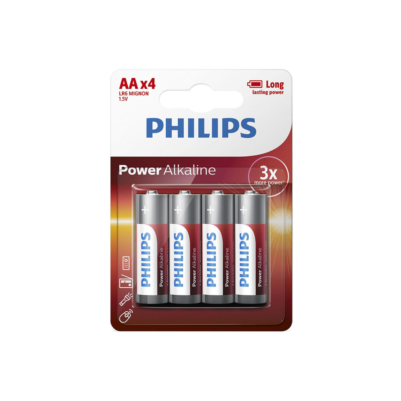 Batterien Philips - AA Paket mit 4 Stk.