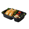 Wiederverwendbare Lunchboxen mit zwei Fächern und Deckel - 5 Stück