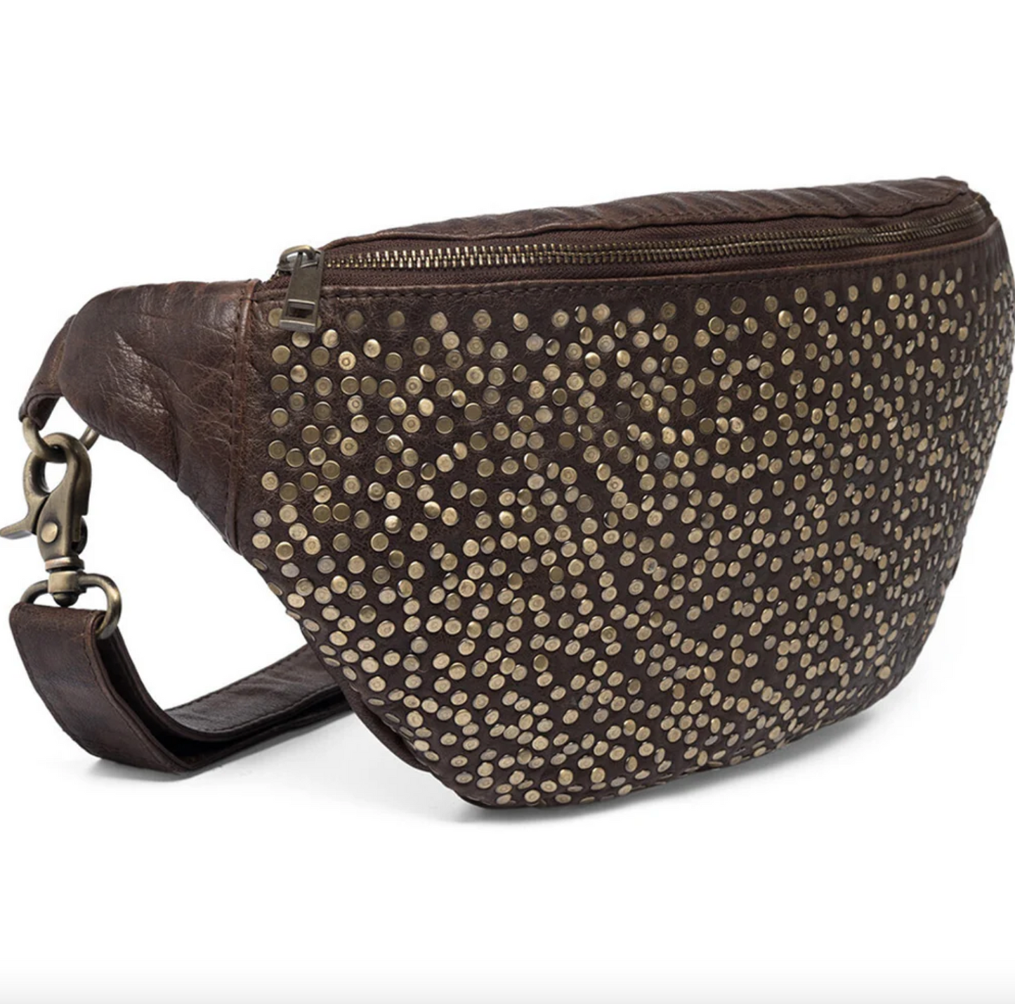 Bumbag Deluxe mit Nieten - Braun