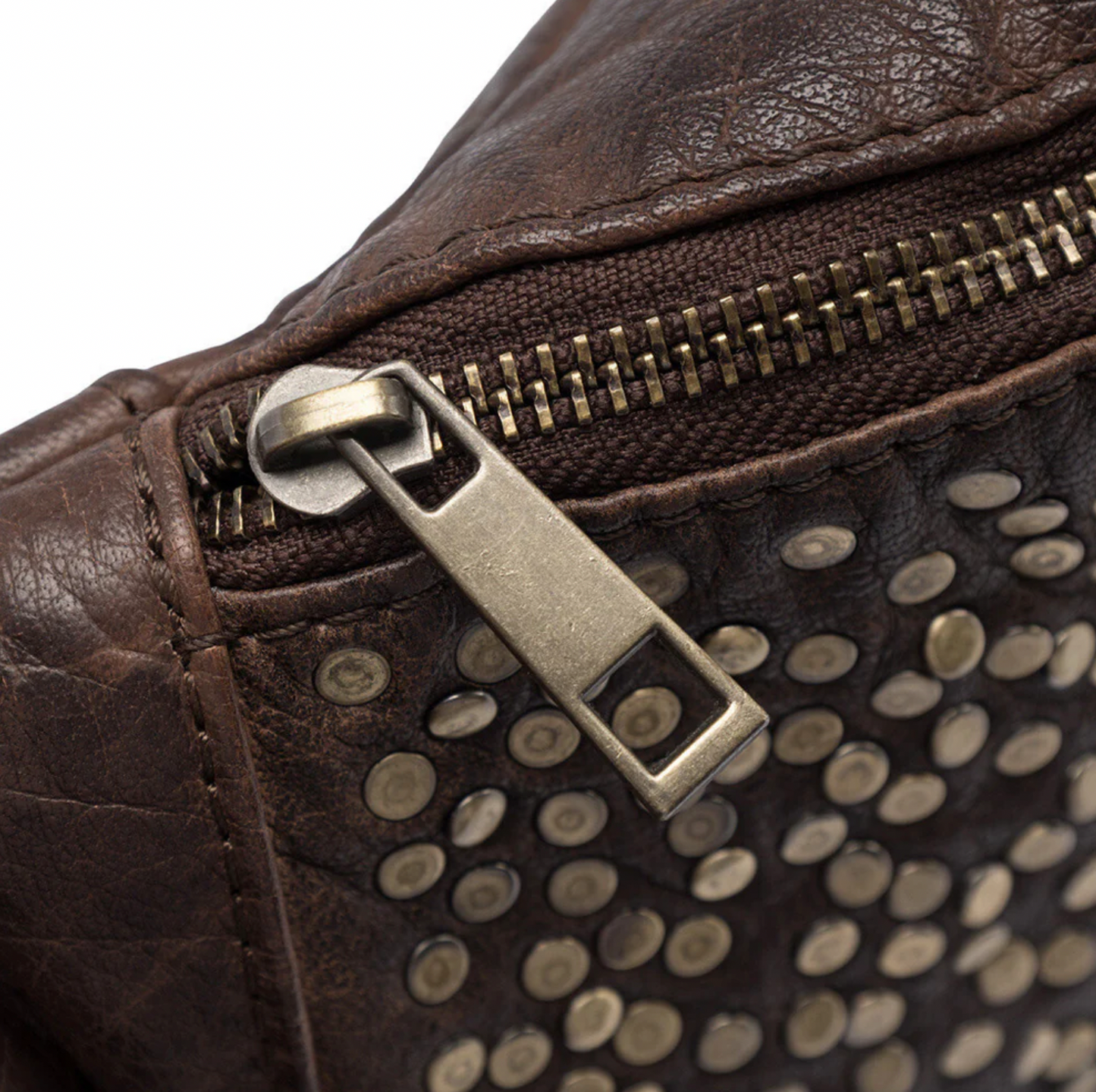 Bumbag Deluxe mit Nieten - Braun
