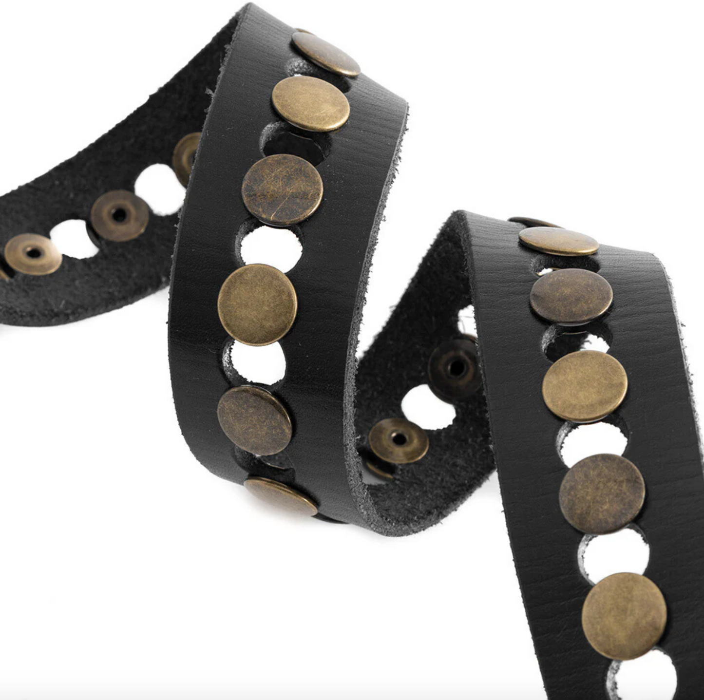 Jeans-Gürtel mit Nieten - Black
