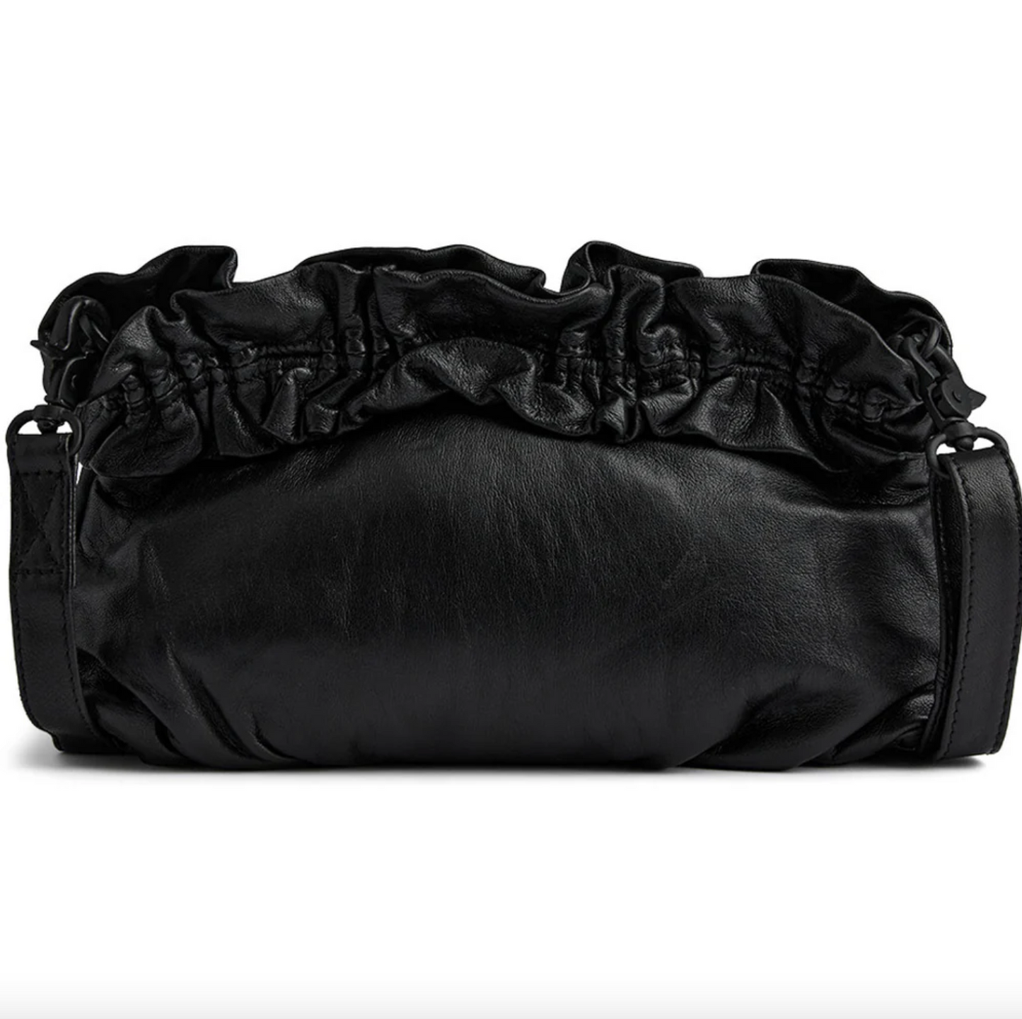 Clutch mit Rüschen Nero