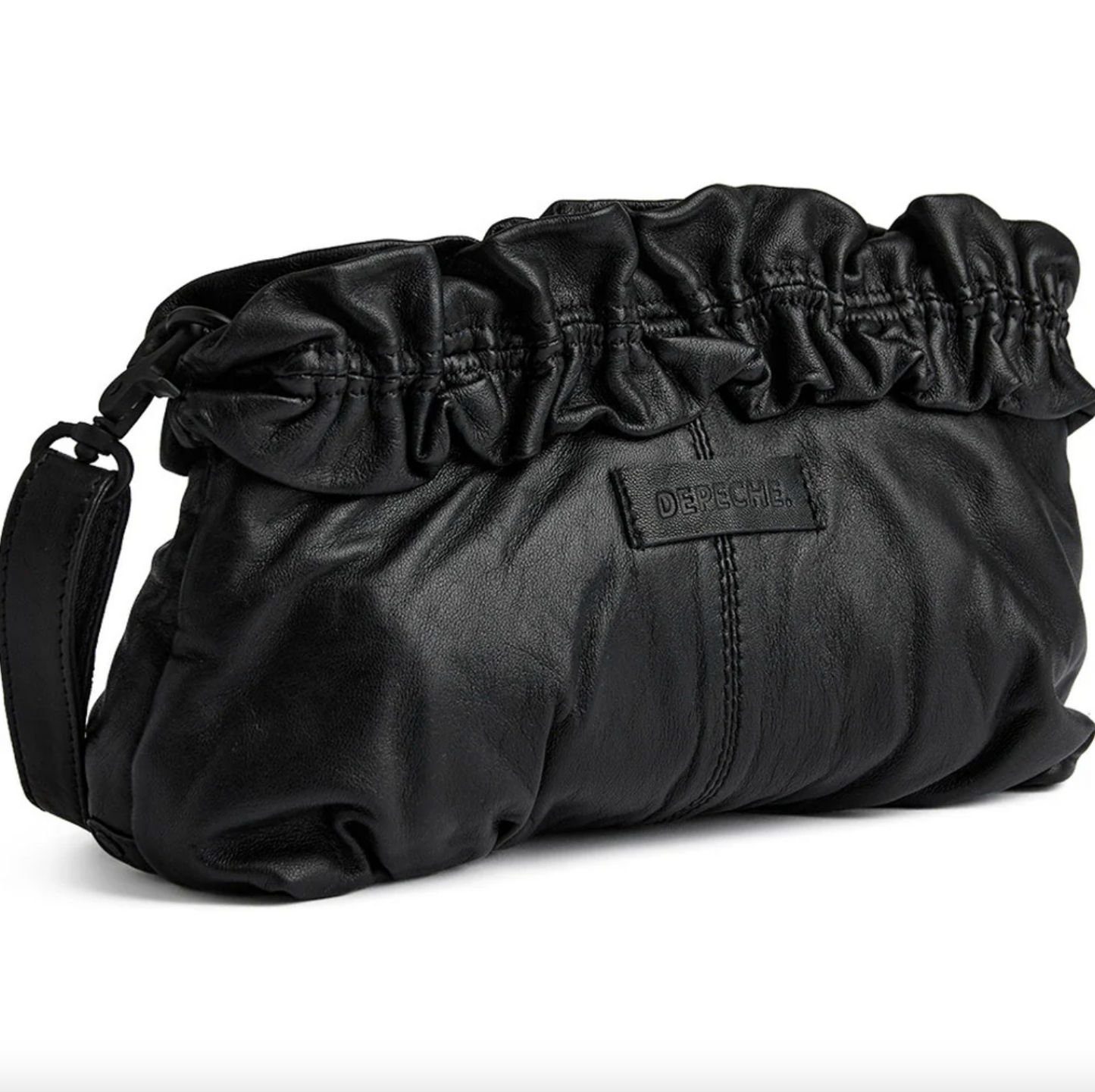Clutch mit Rüschen Nero