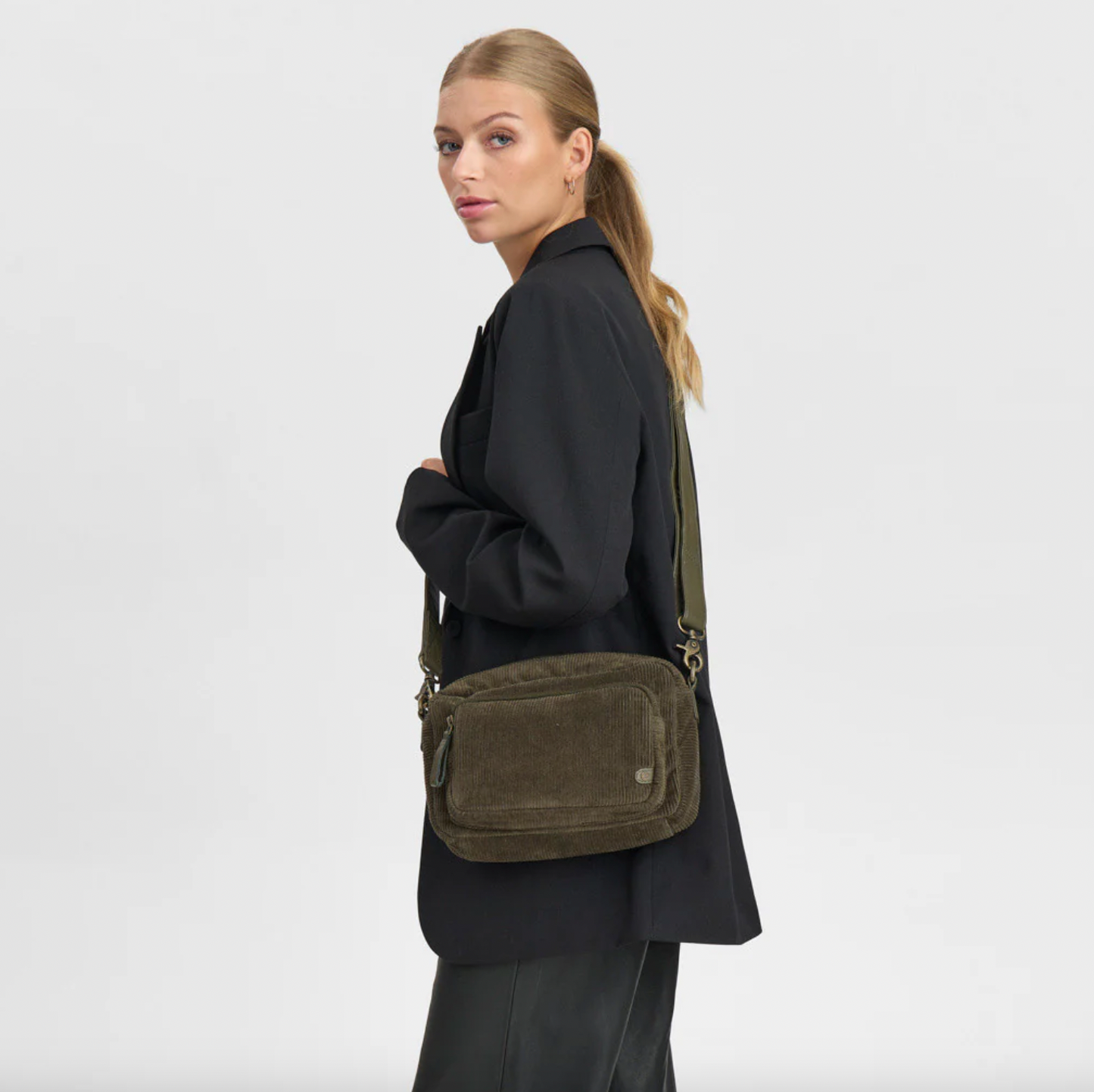 Crossbody Army Velours