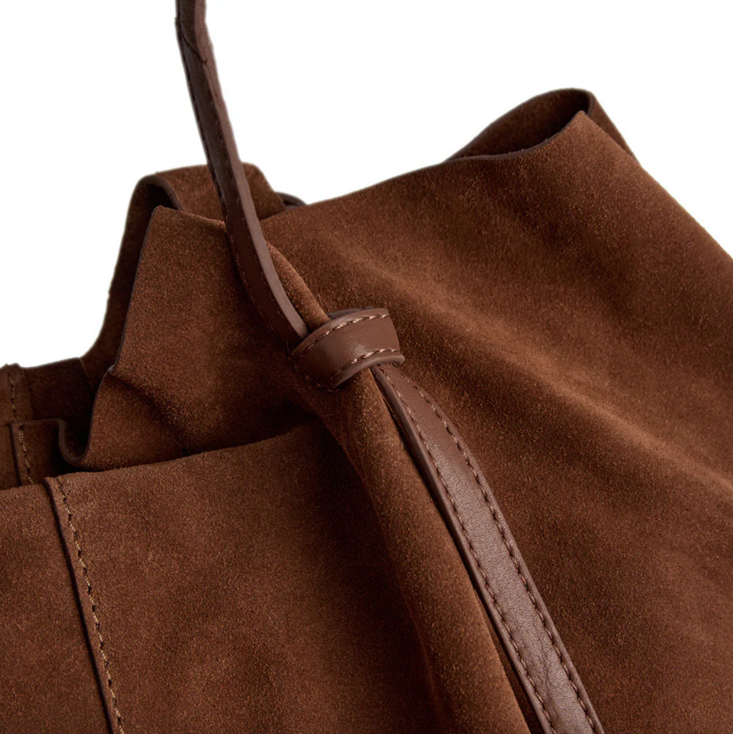 Schöner Wildleder-Shopper - Cognac