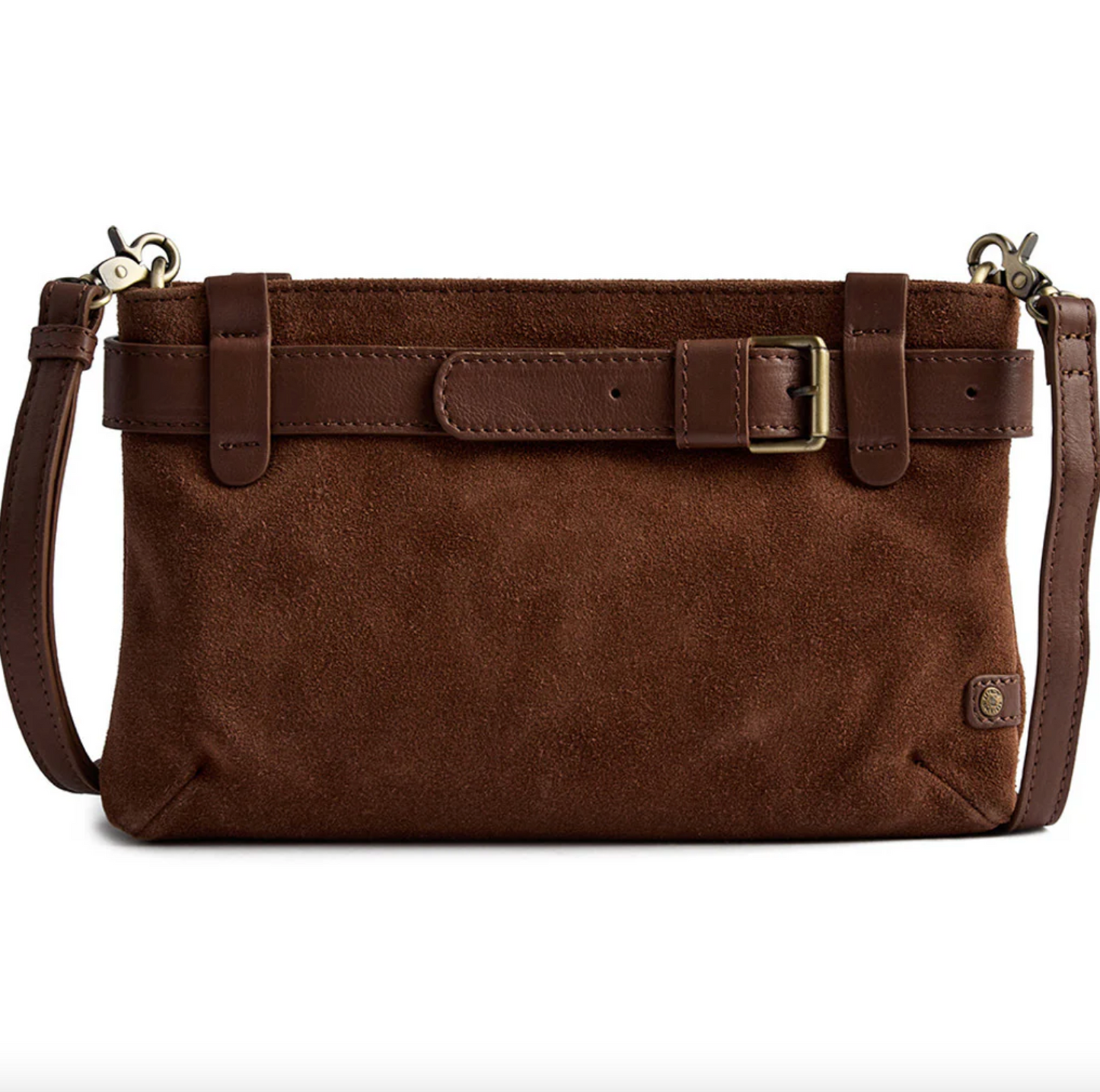 Clutch Veloursleder - Cognac