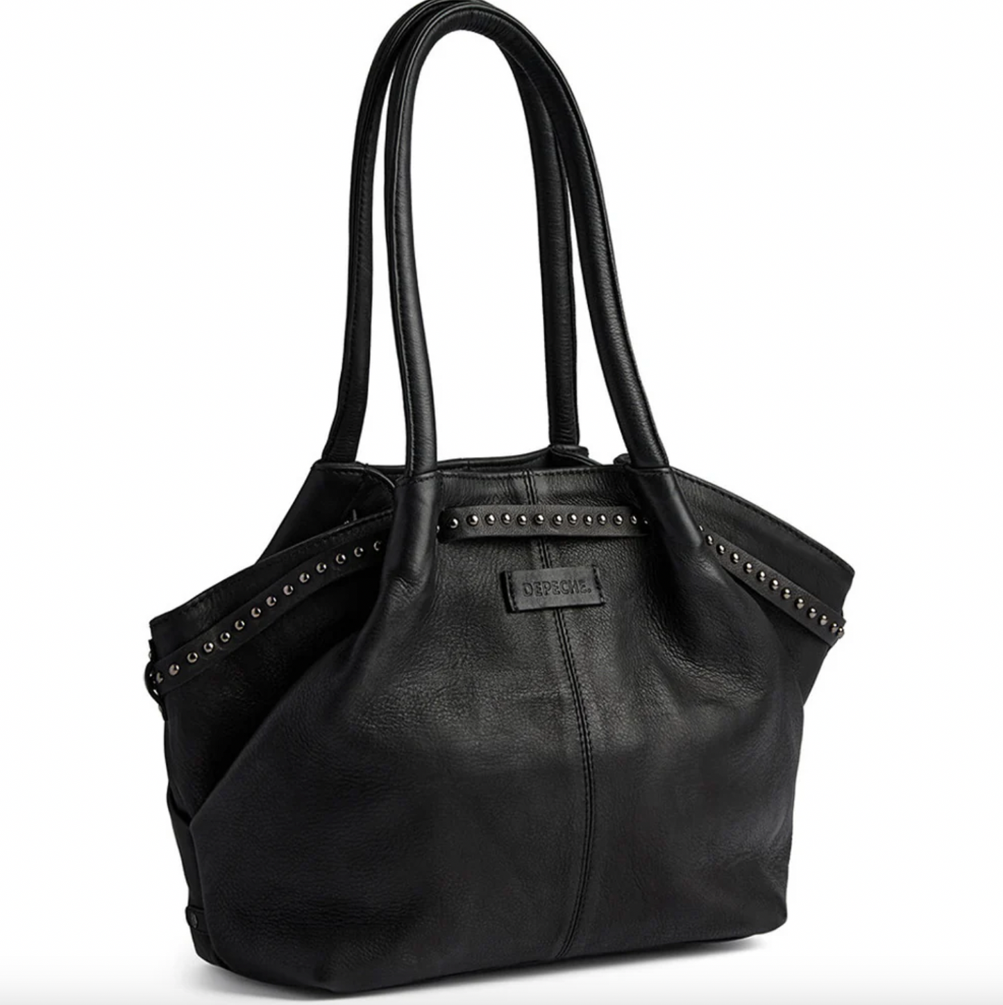 Schultertasche mit Nieten - Black