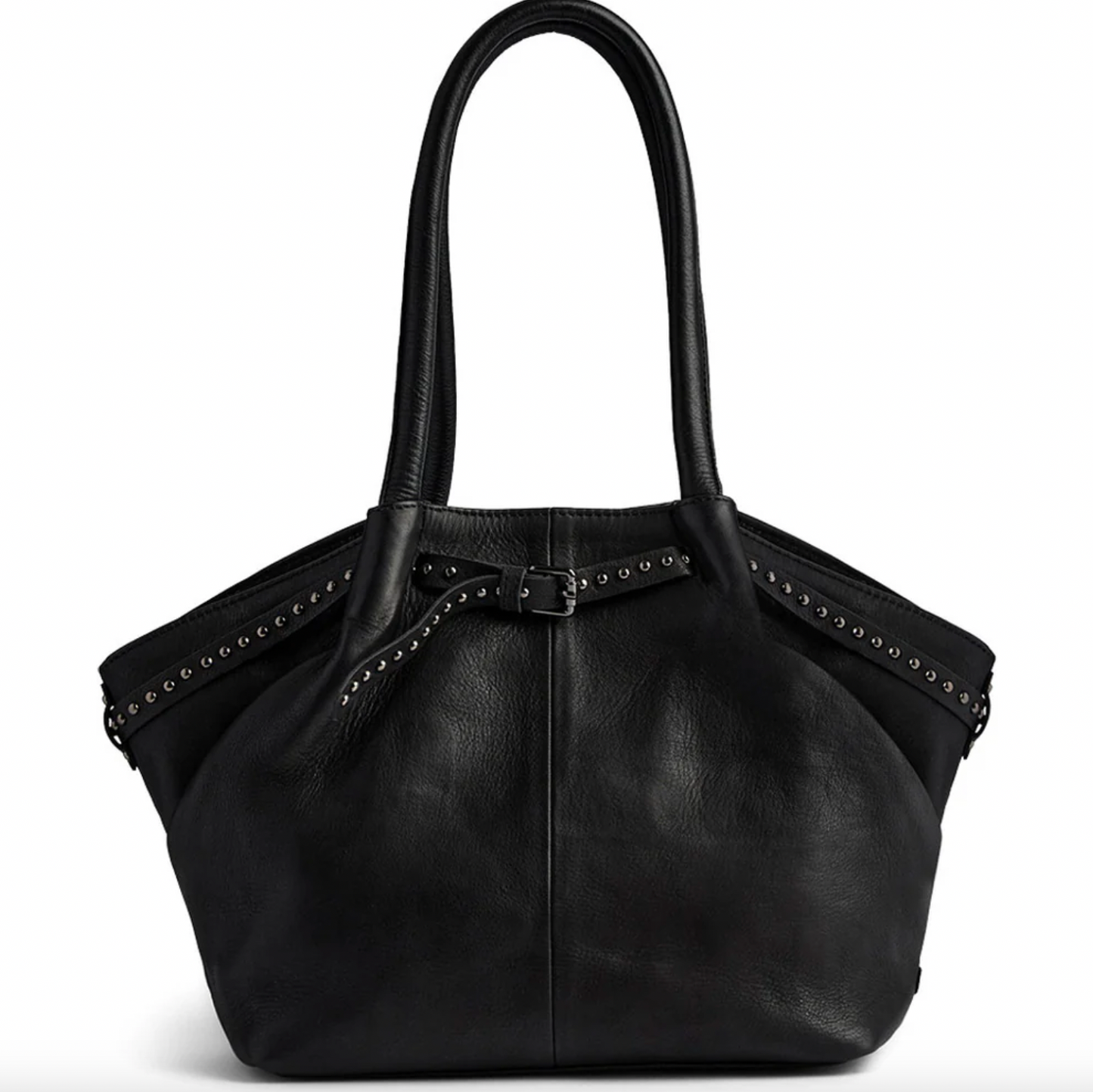 Schultertasche mit Nieten - Black