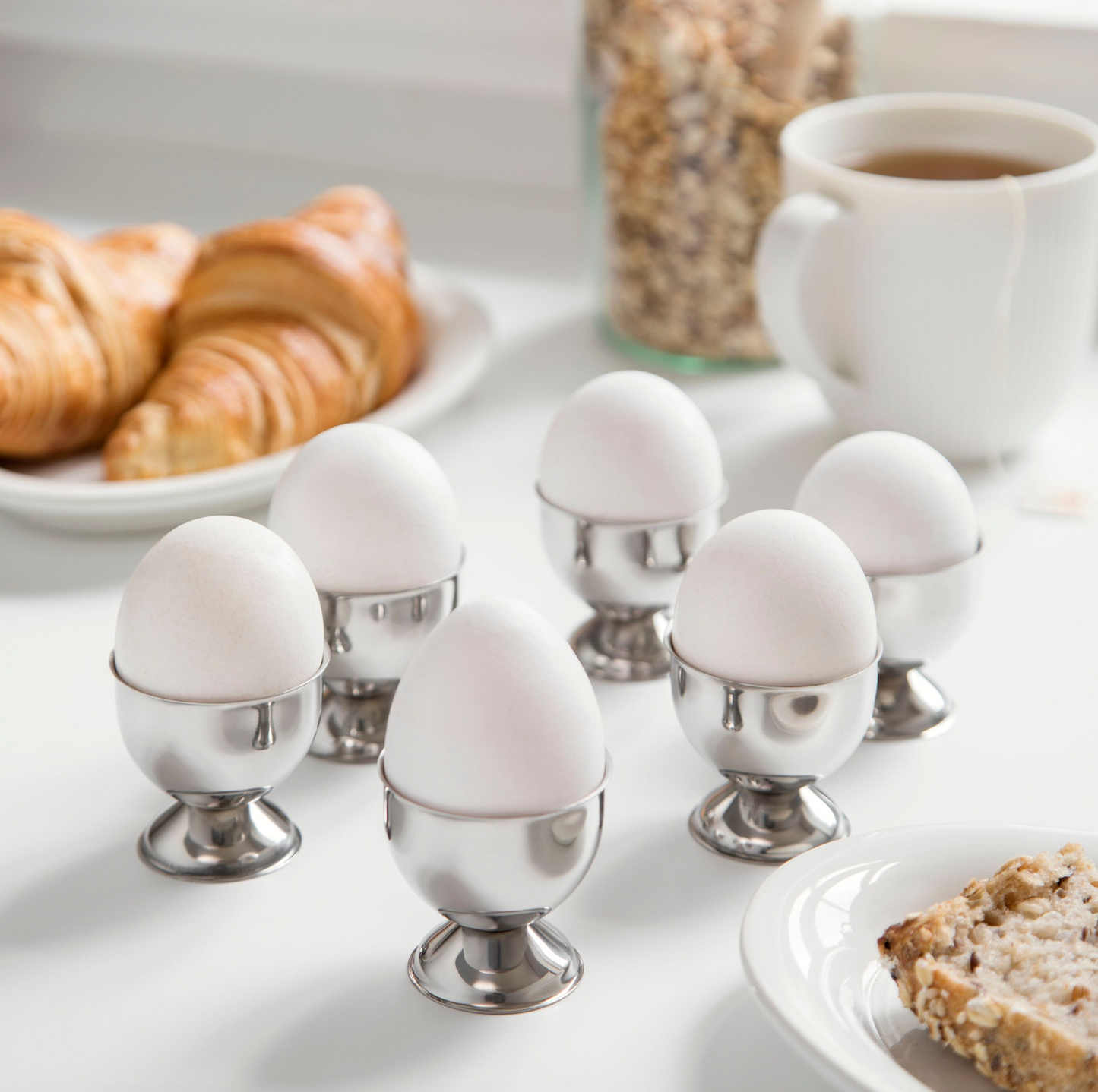 Eierbecher 6er-Set - Edelstahl