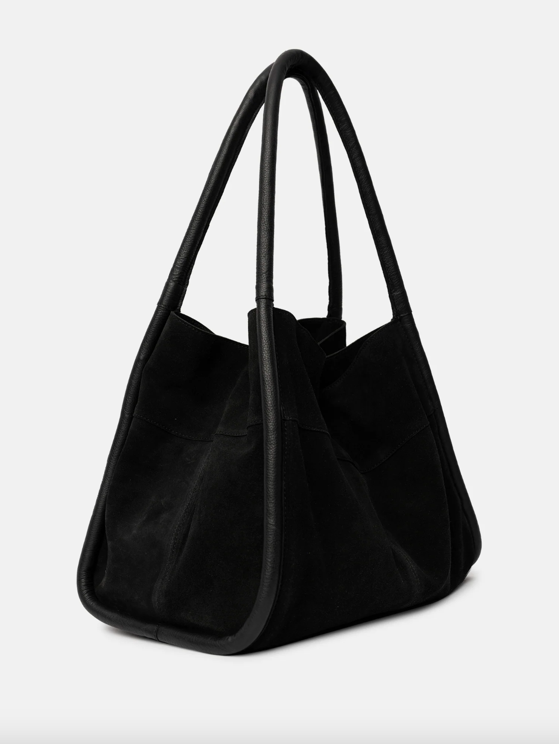 Shopper aus schwarzem Wildleder
