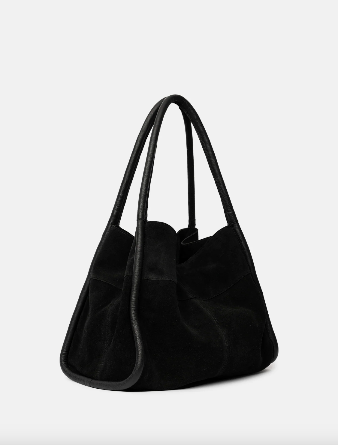 Shopper aus schwarzem Wildleder