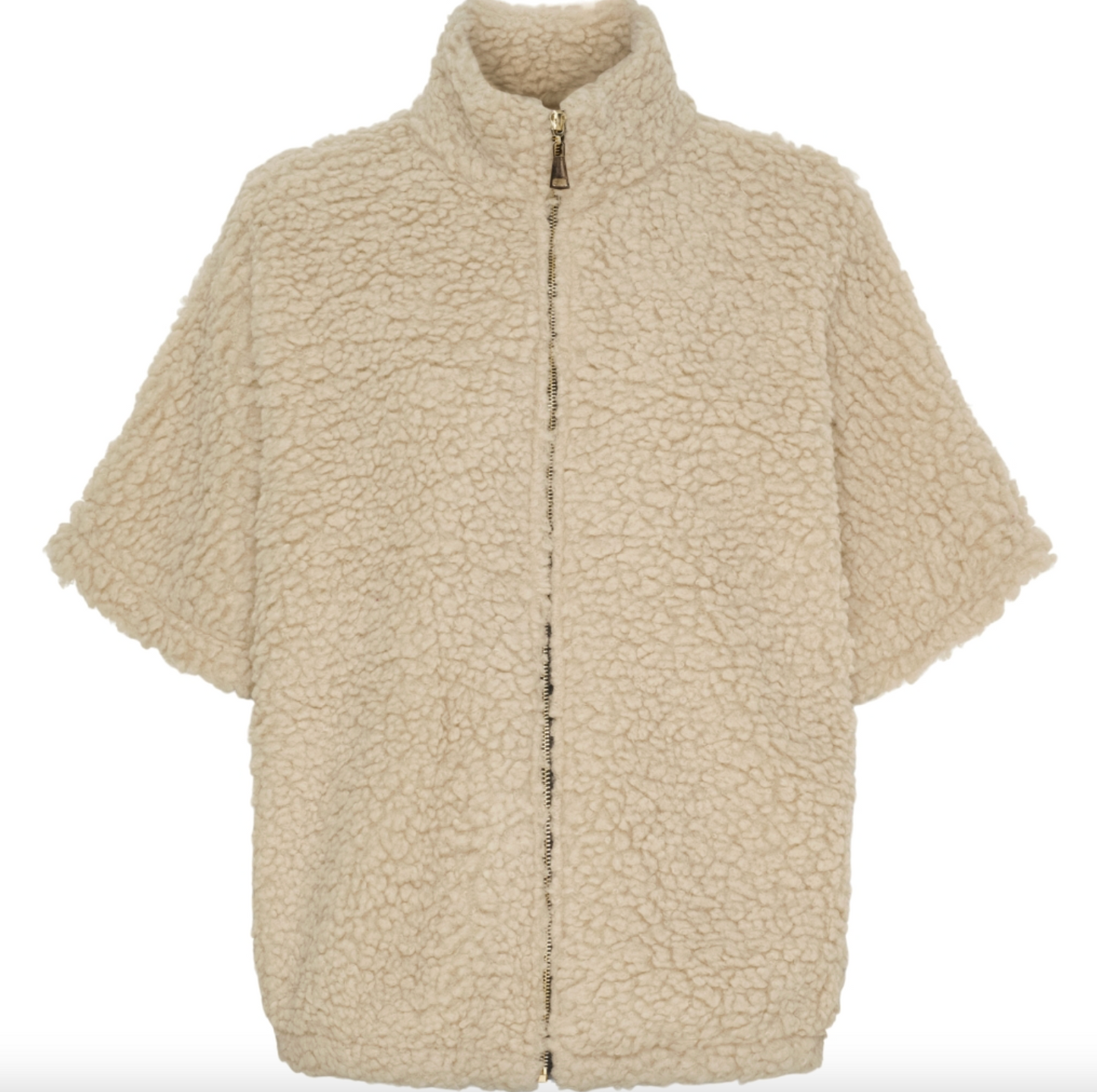 Teddy-Weste Beige