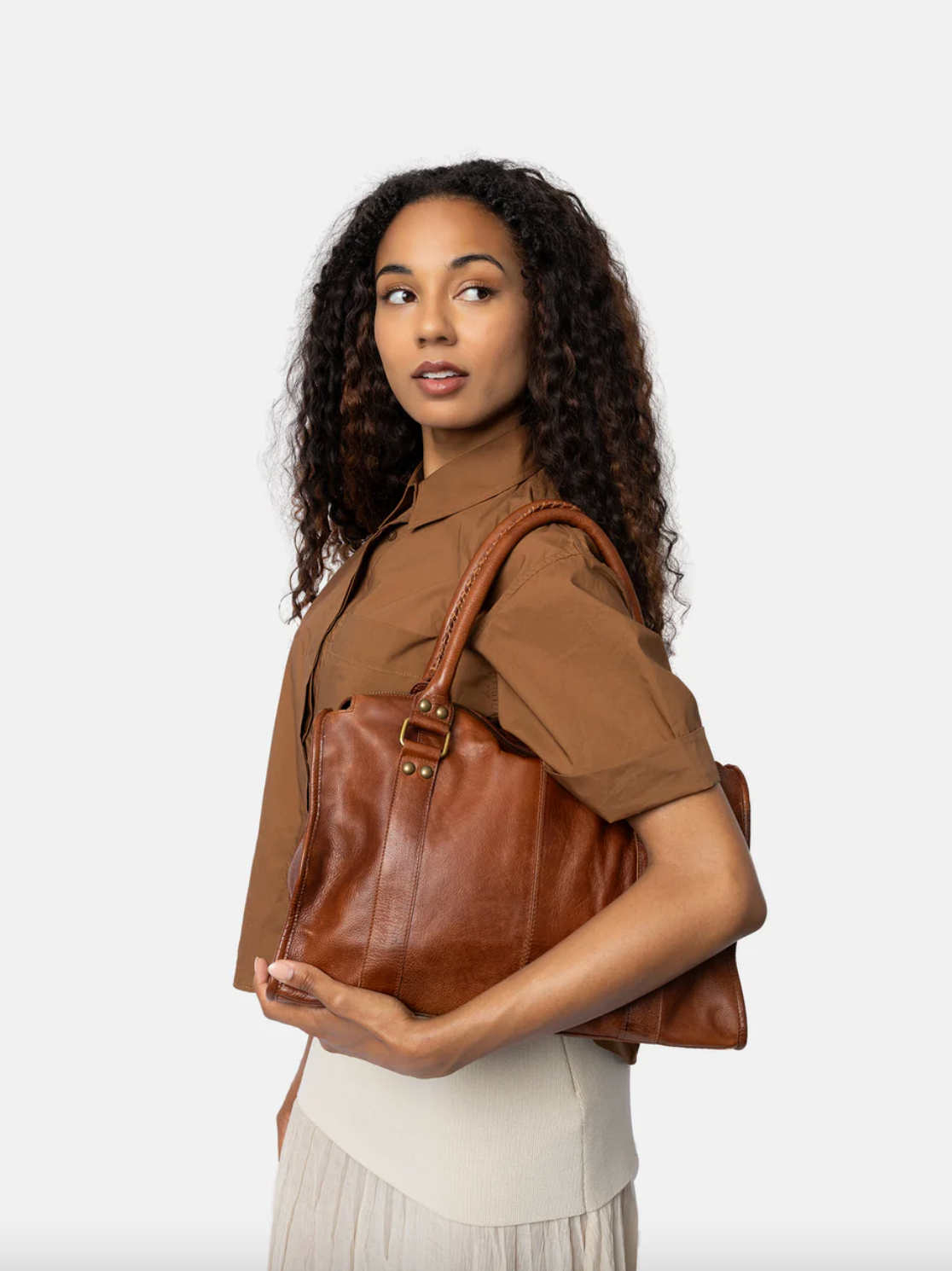 Allround-Schultertasche - Miri Big walnut