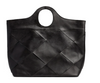Exklusiver handgeflochtener Shopper - Schwarz
