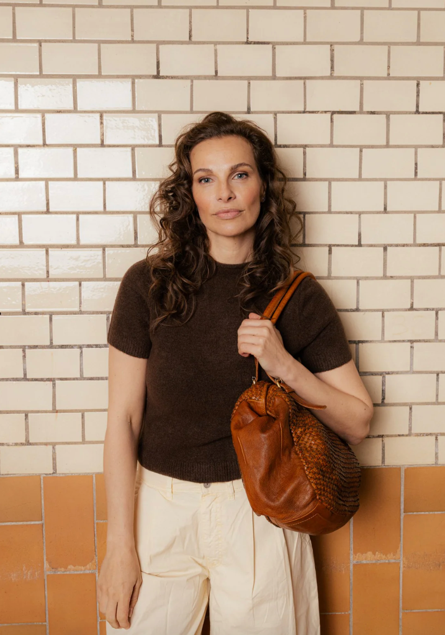 Schultertasche Minea - Cognac