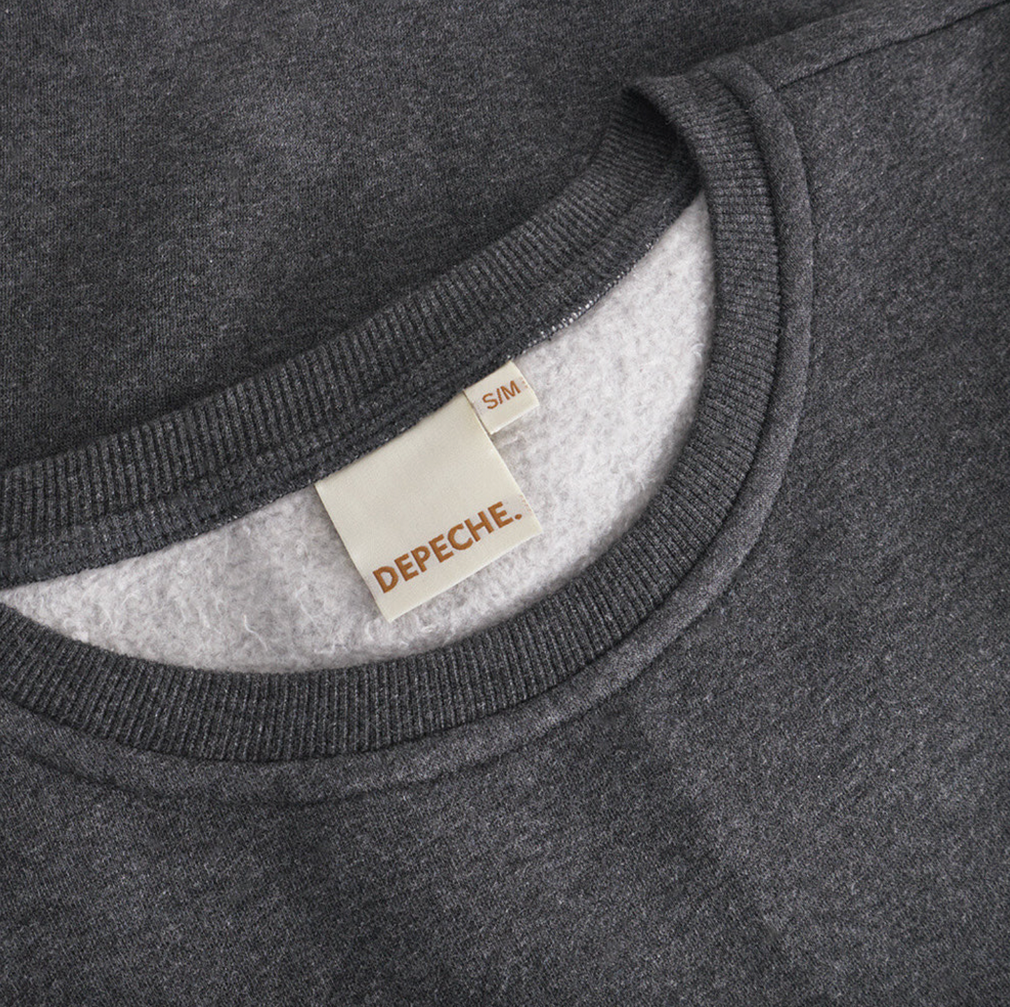 Sweatshirt mit Stickerei - Grau Oversize